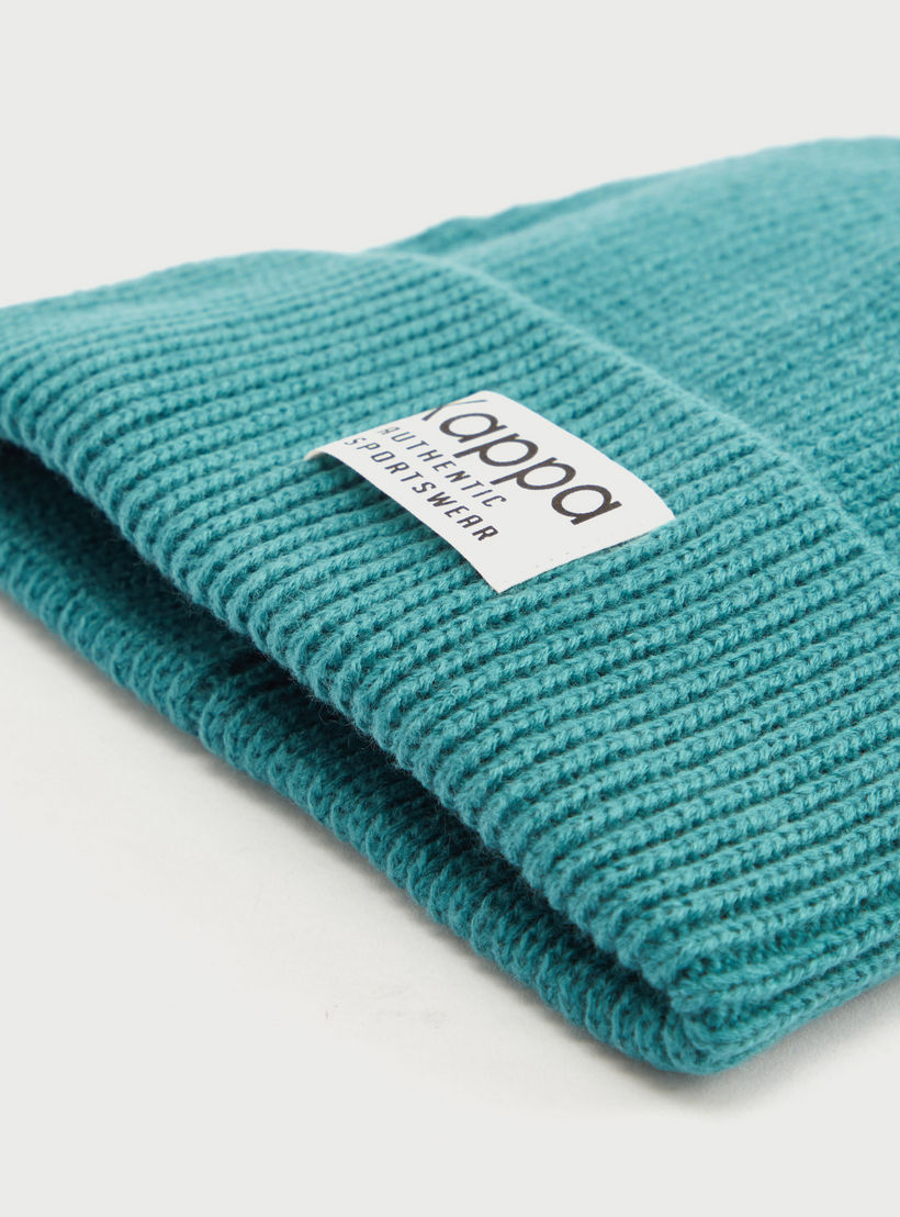 Kappa Textured Beanie Cap with Cuffed Hem-men-caps-image-5