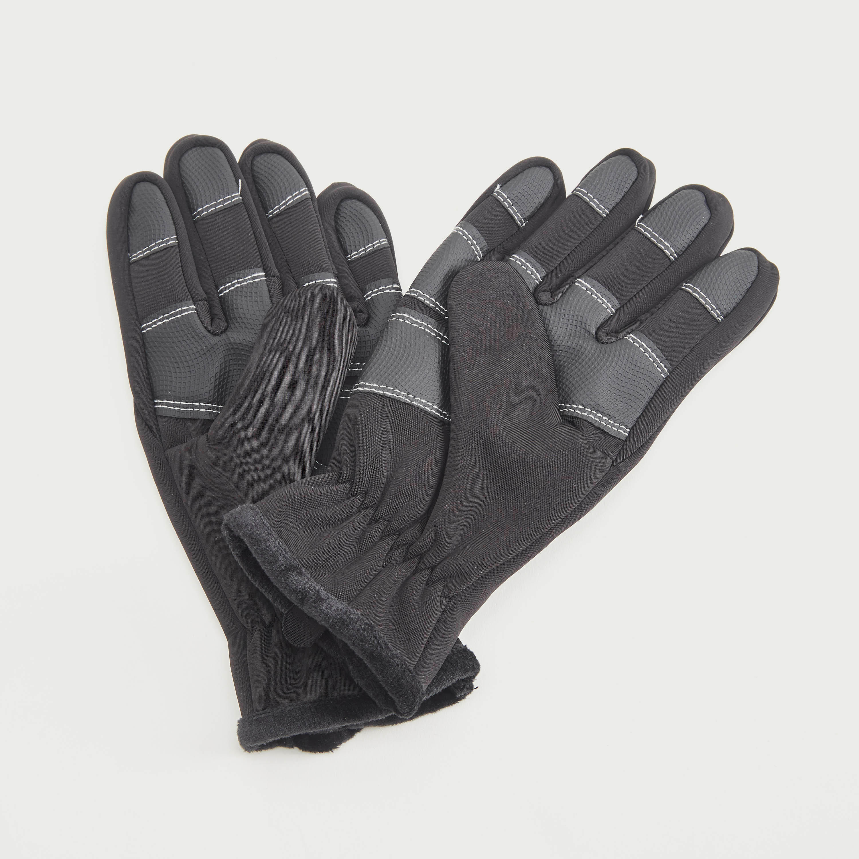 قفازات بارزة الملمس بسحاب إغلاق من كابا-men-clothing-sportswearandactivewear-accessories-image-3