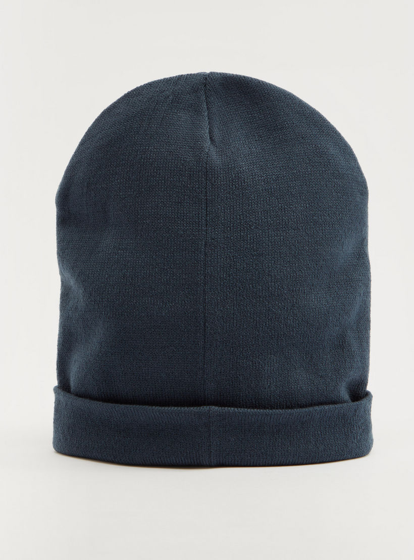 قبعة كاب بيني بارزة الملمس بأطراف مطّاطية - طقم من 2 قطع-men-caps-image-6