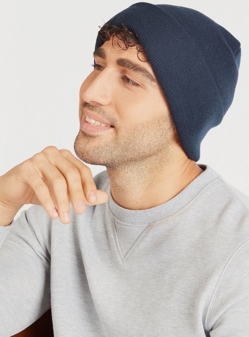 قبعة كاب بيني سادة بأطراف مطّاطية - طقم من 3 قطع-men-caps-image-5