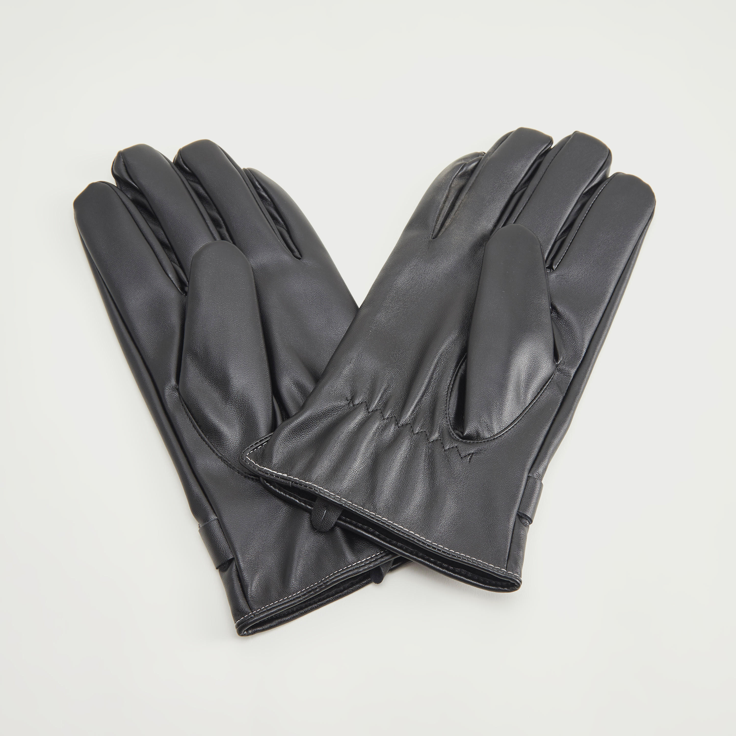 قفّازات سادة بزر إغلاق كبّاس-men-scarvesandgloves-image-3