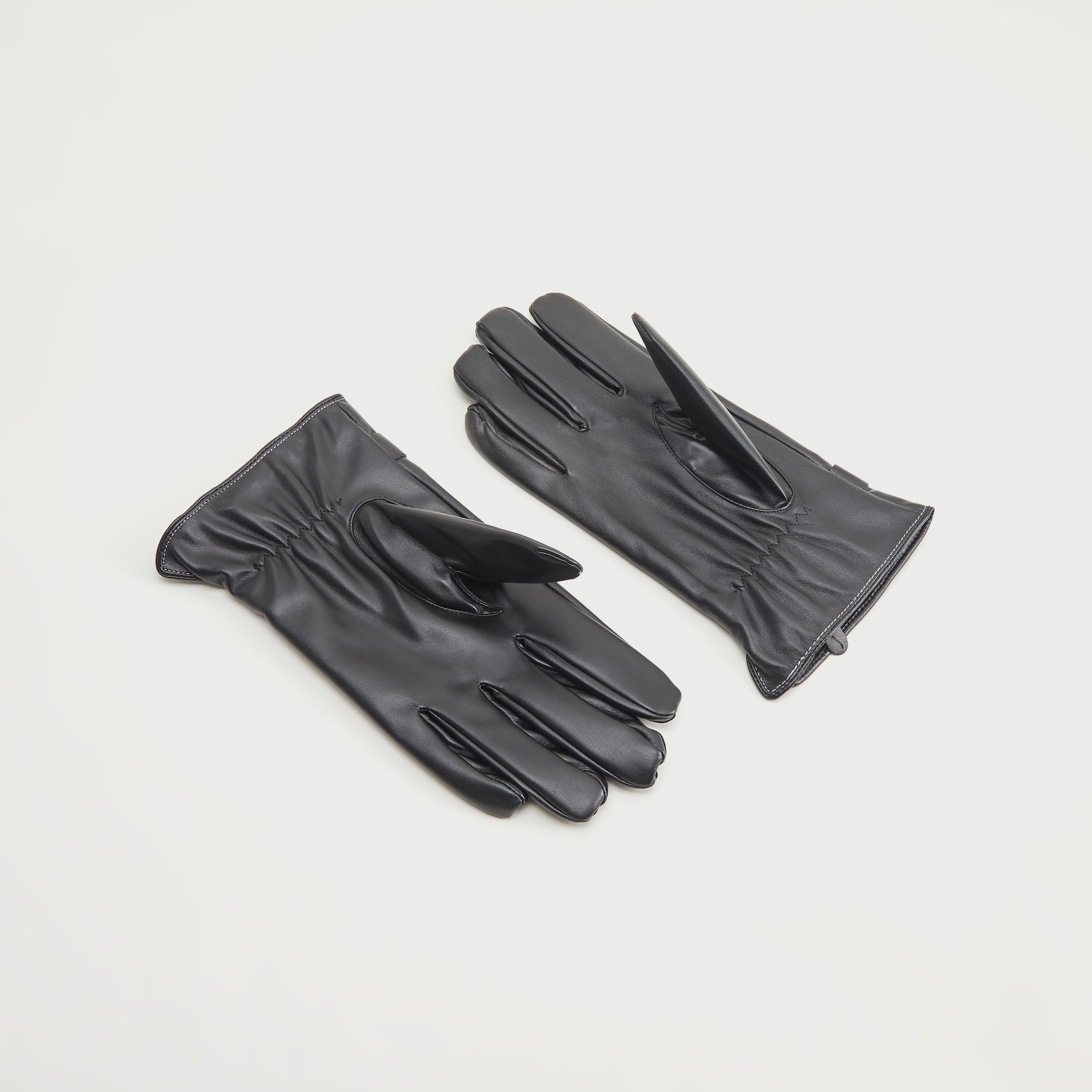 قفّازات سادة بزر إغلاق كبّاس-men-scarvesandgloves-image-1