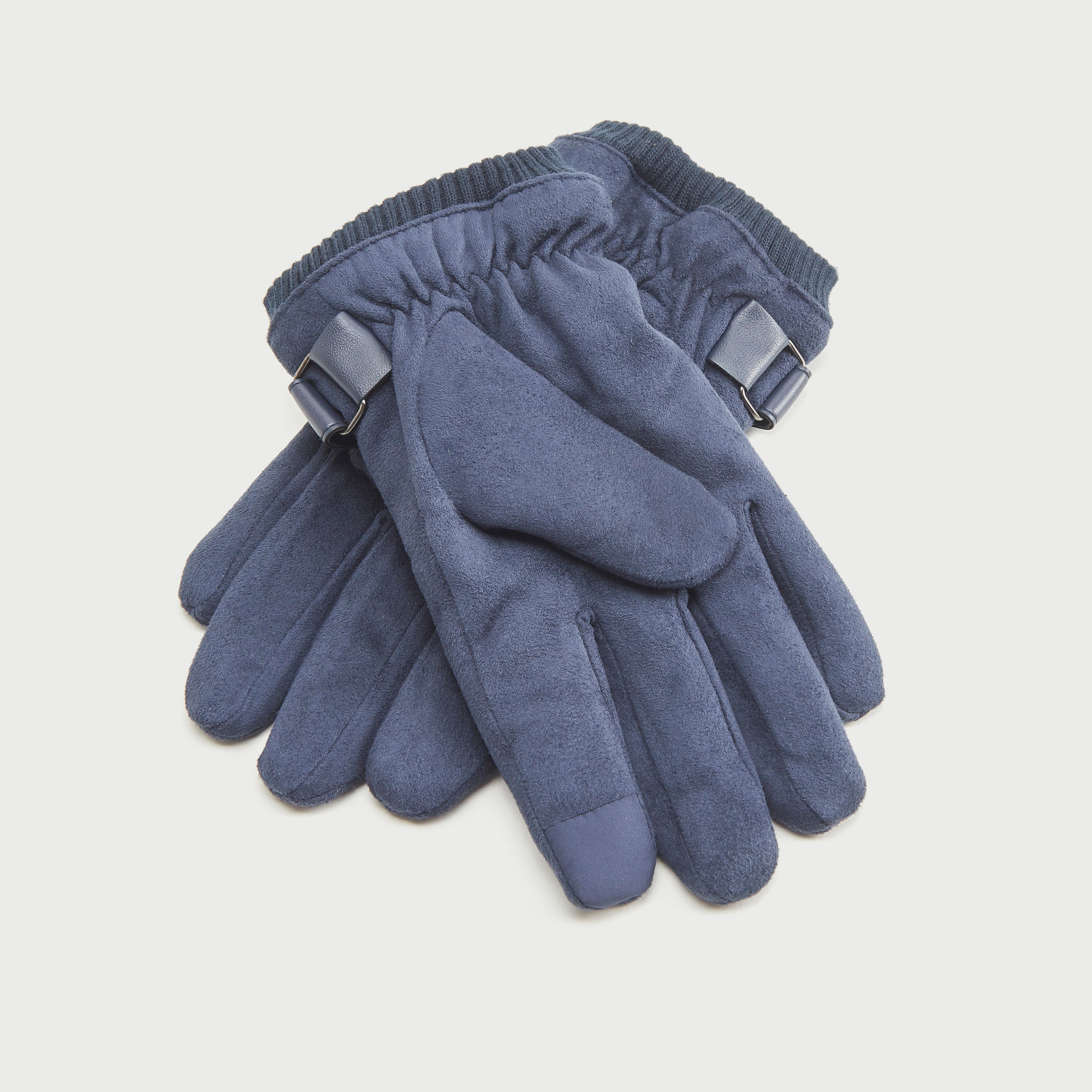 Solid Gloves with Snap Button Closure-men-scarvesandgloves-image-2