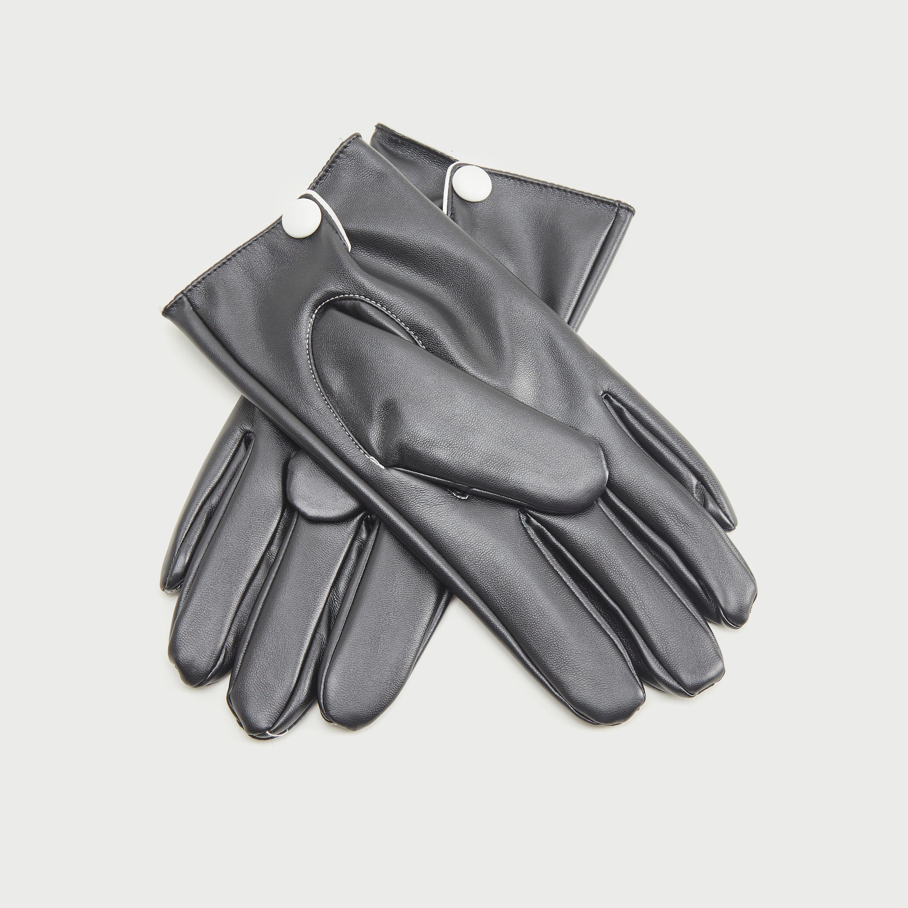 Textured Gloves with Snap Button Closure-men-scarvesandgloves-image-2