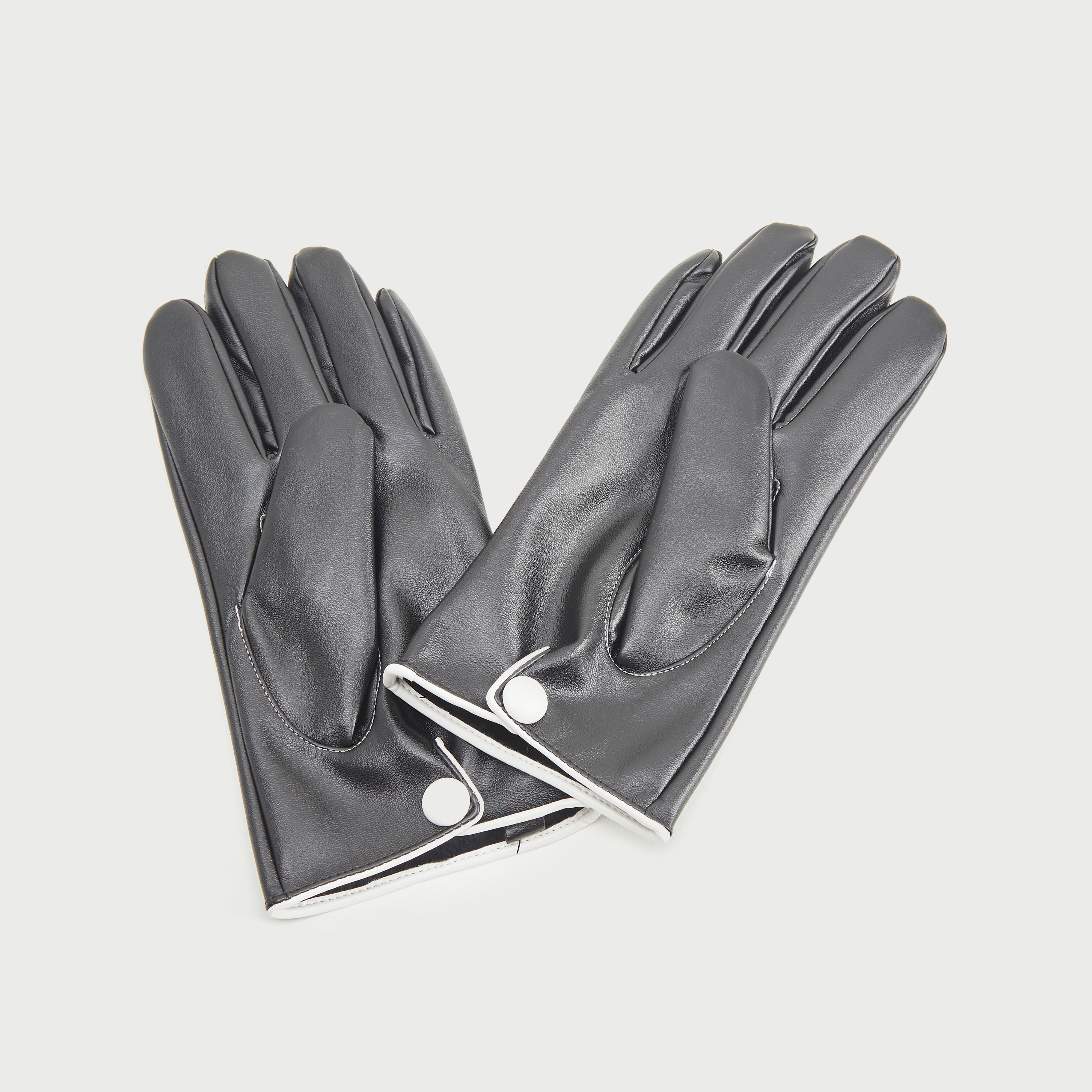 Textured Gloves with Snap Button Closure-men-scarvesandgloves-image-3