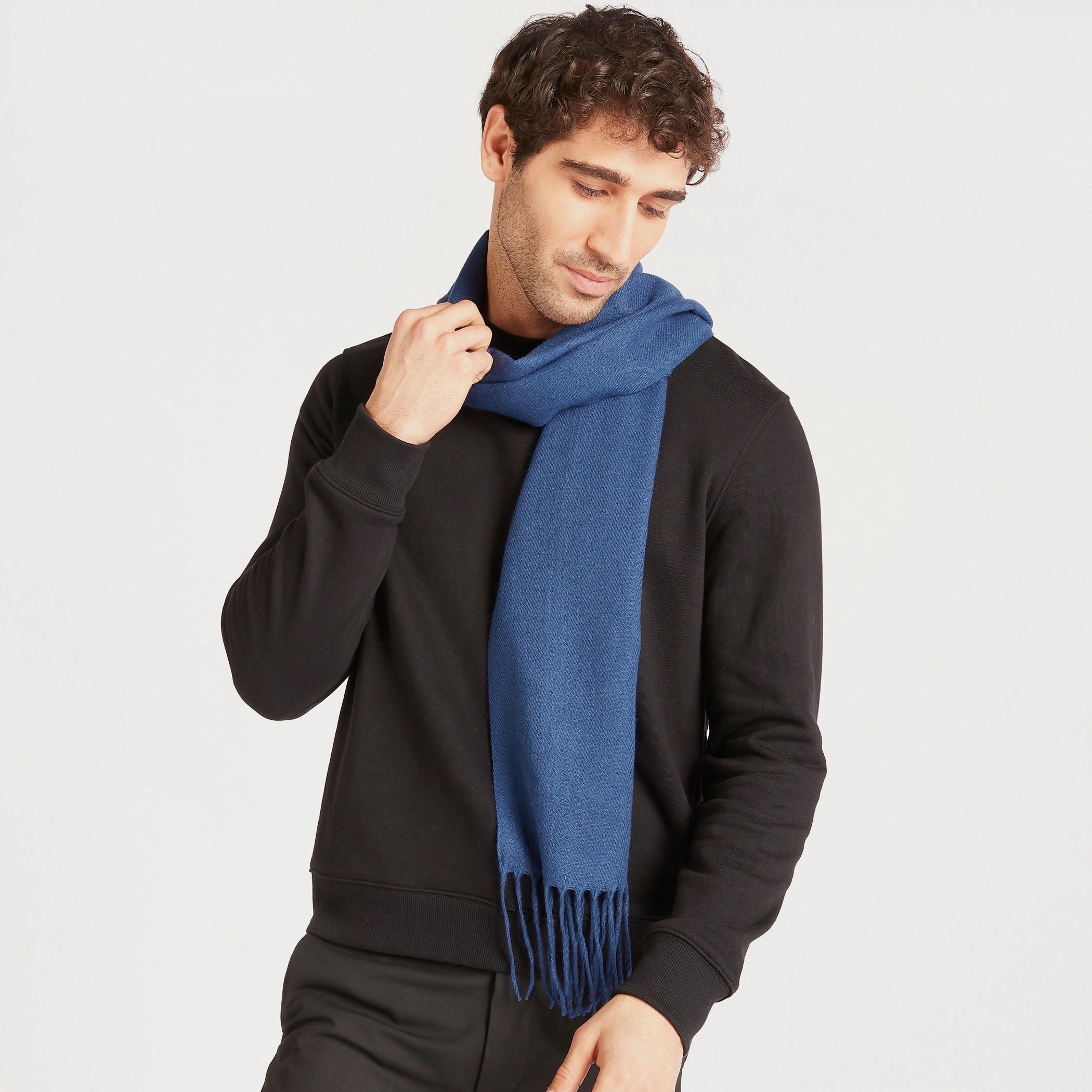 Solid Scarf with Fringes-men-scarvesandgloves-image-2