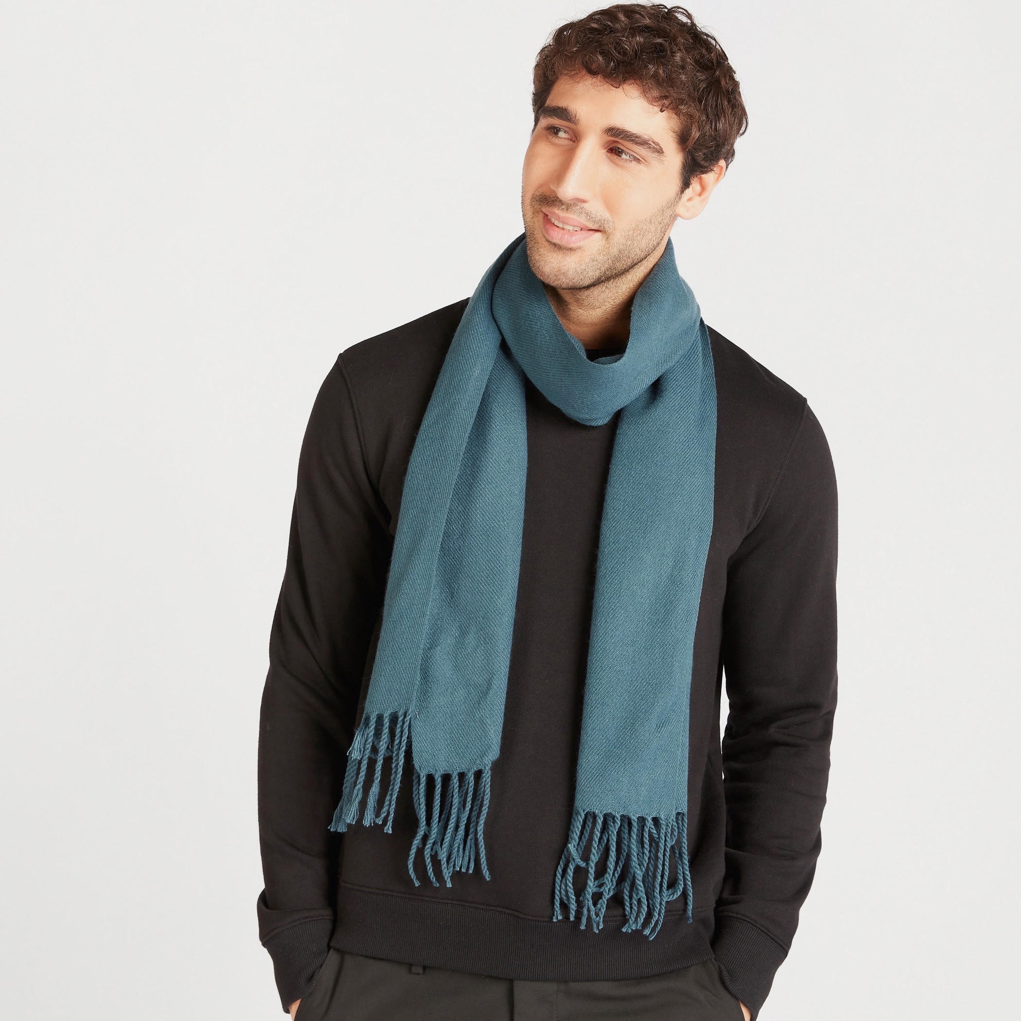 Solid Scarf with Fringes-men-scarvesandgloves-image-2