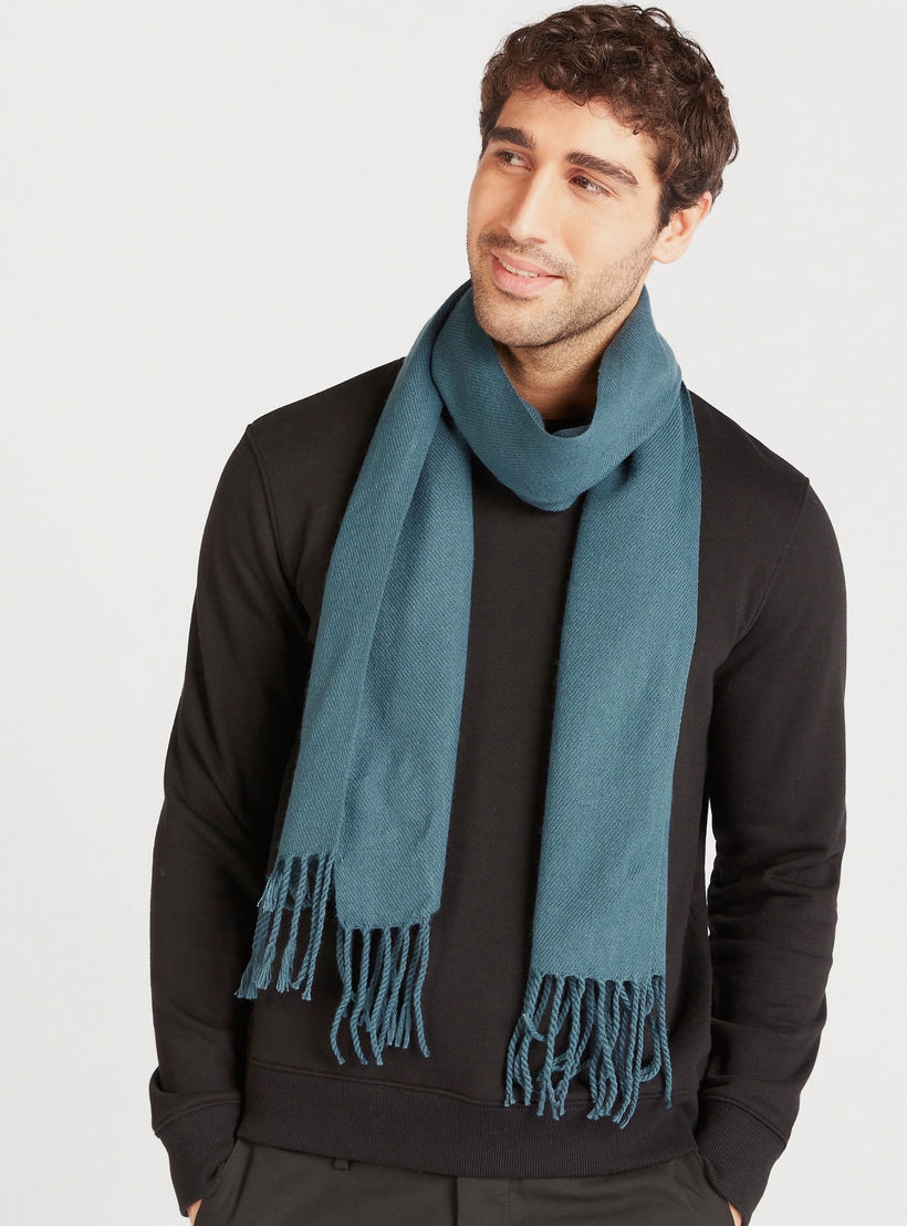 Solid Scarf with Fringes-men-scarvesandgloves-image-2
