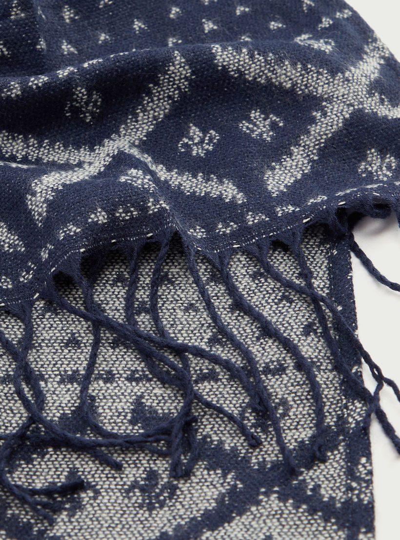 Self Design Scarf with Fringes-men-scarvesandgloves-image-3