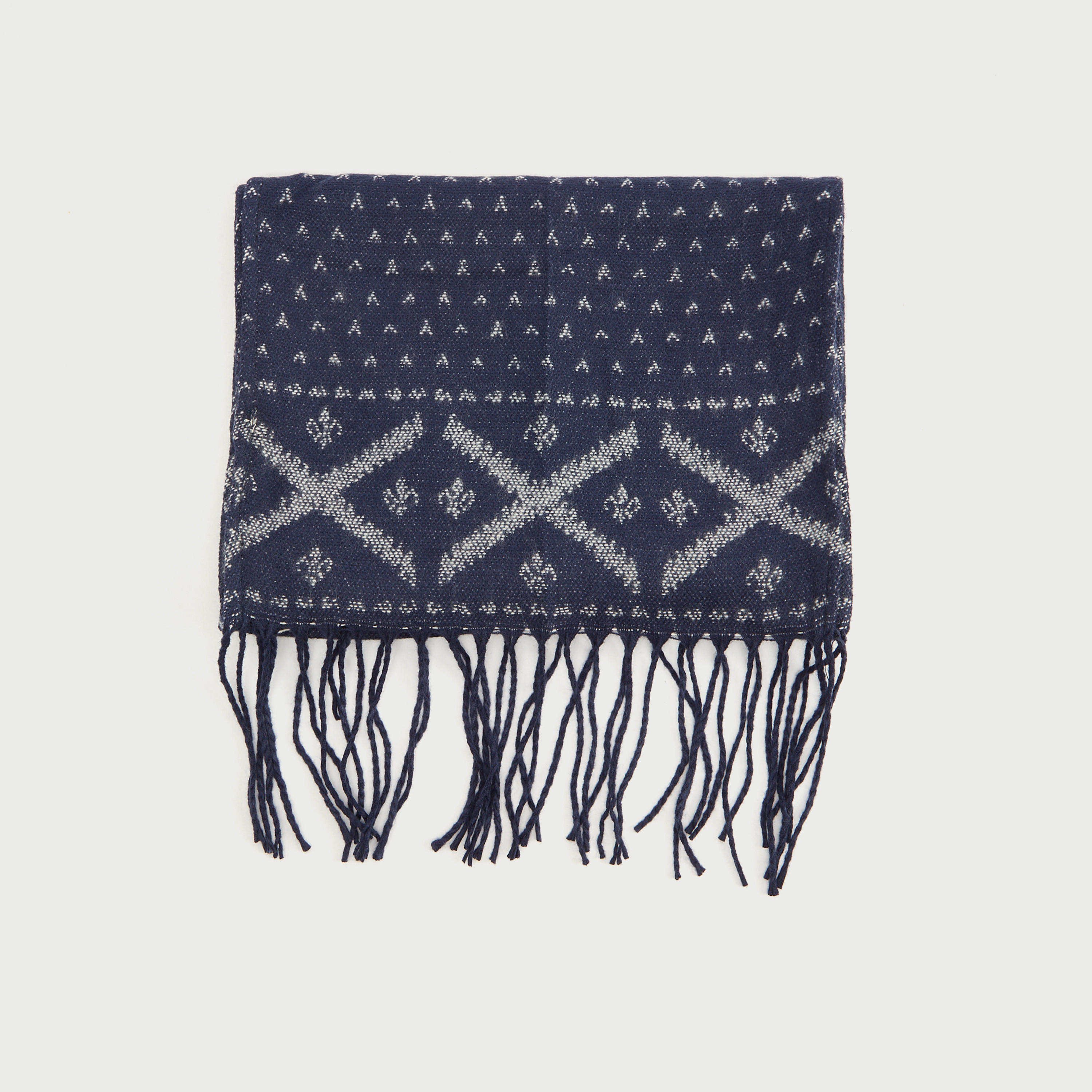 Self Design Scarf with Fringes-men-scarvesandgloves-image-4