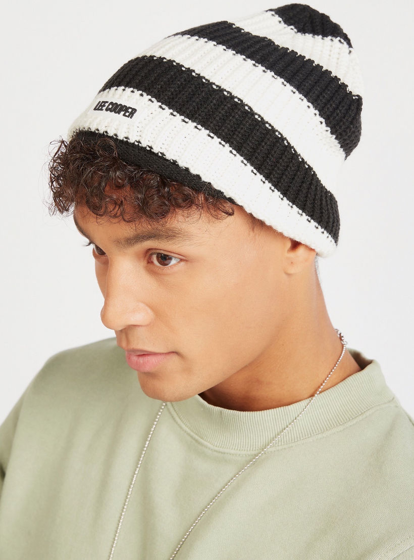 Lee Cooper Textured Beanie Cap-men-caps-image-2