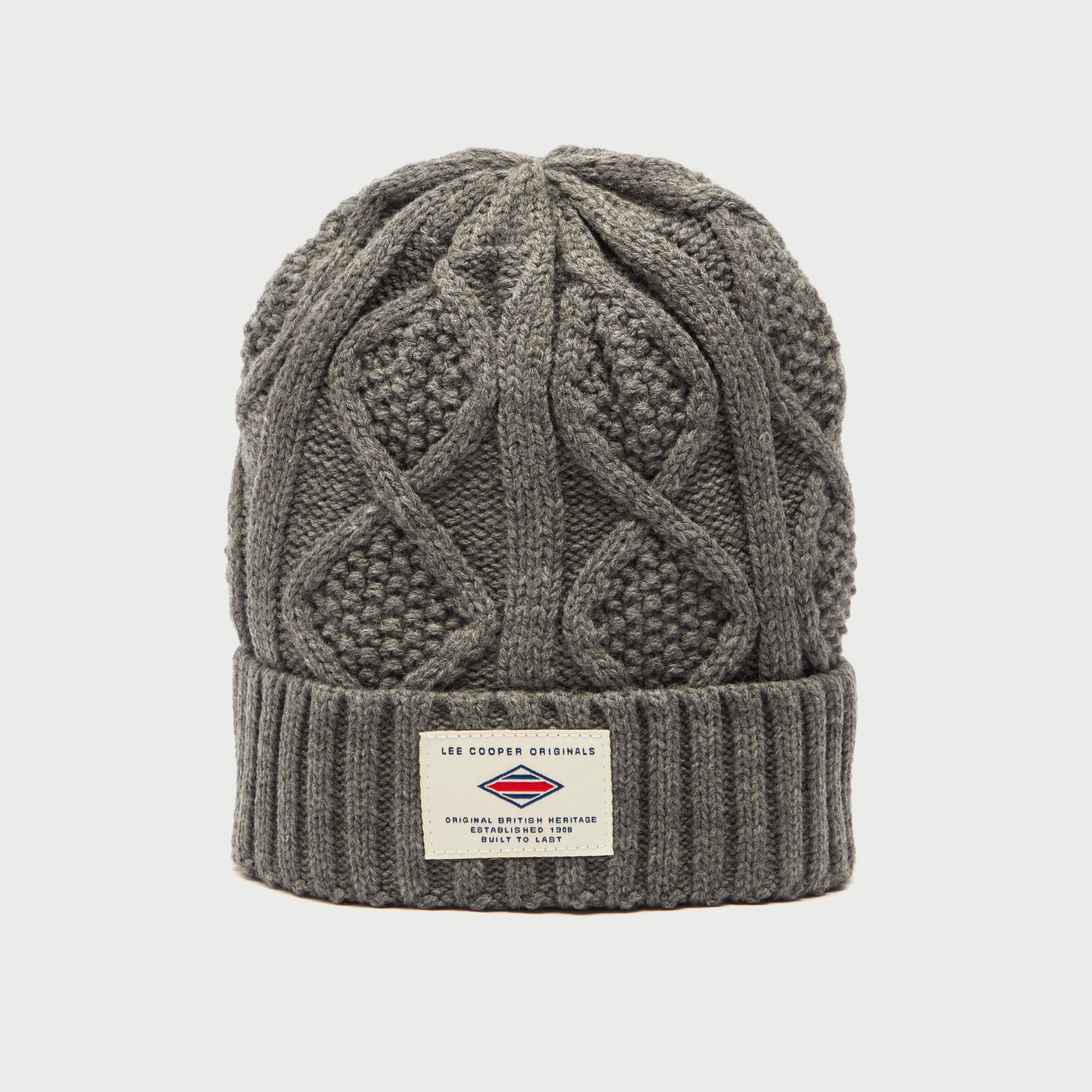 Lee Cooper Textured Beanie Cap with Cuffed Hem-men-caps-image-1
