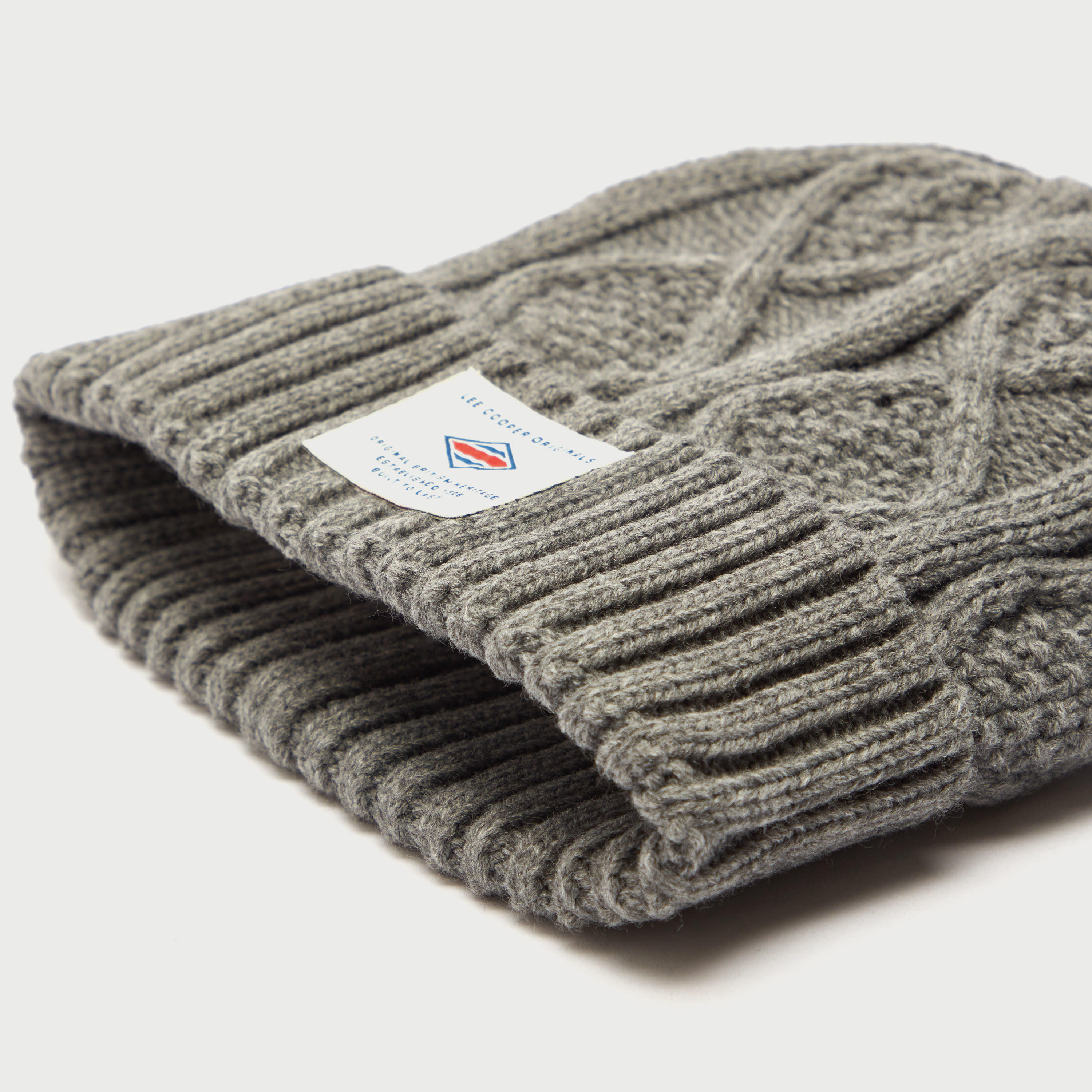 Lee Cooper Textured Beanie Cap with Cuffed Hem-men-caps-image-5
