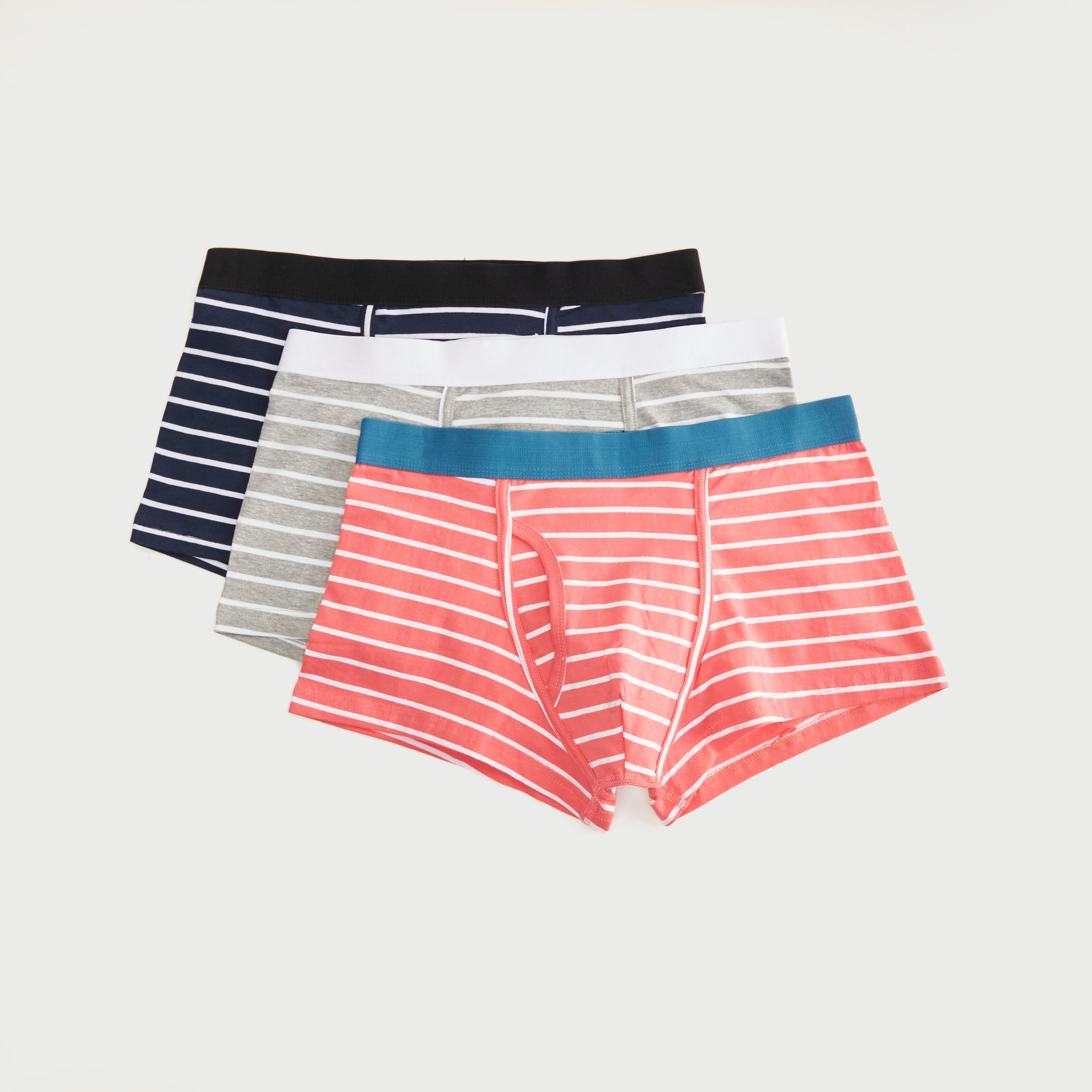 سراويل داخلية ترانك مقلّمة بخصر مطّاطي - طقم من 3 قطع-men-clothing-innerwear-underwear-image-1