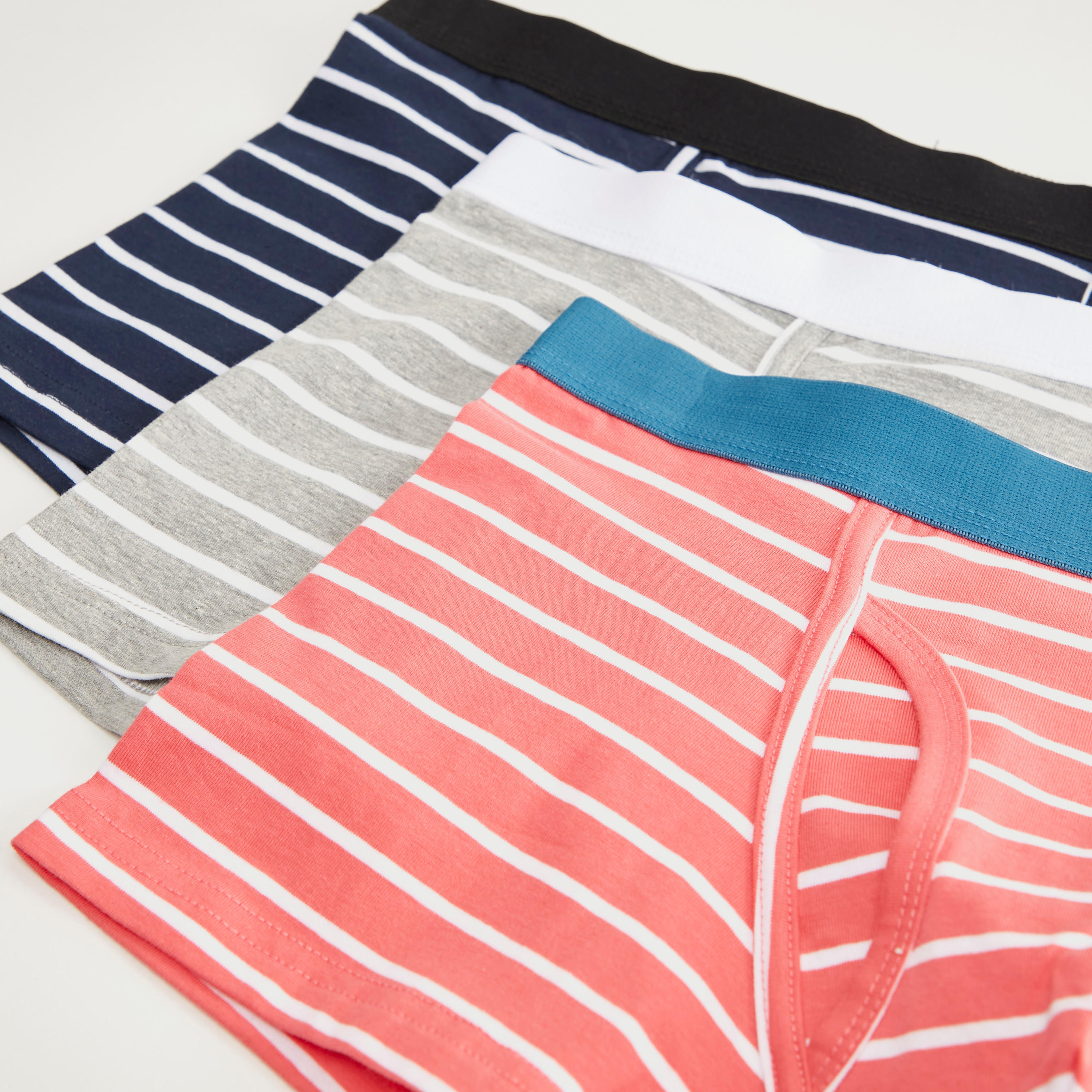 سراويل داخلية ترانك مقلّمة بخصر مطّاطي - طقم من 3 قطع-men-clothing-innerwear-underwear-image-2