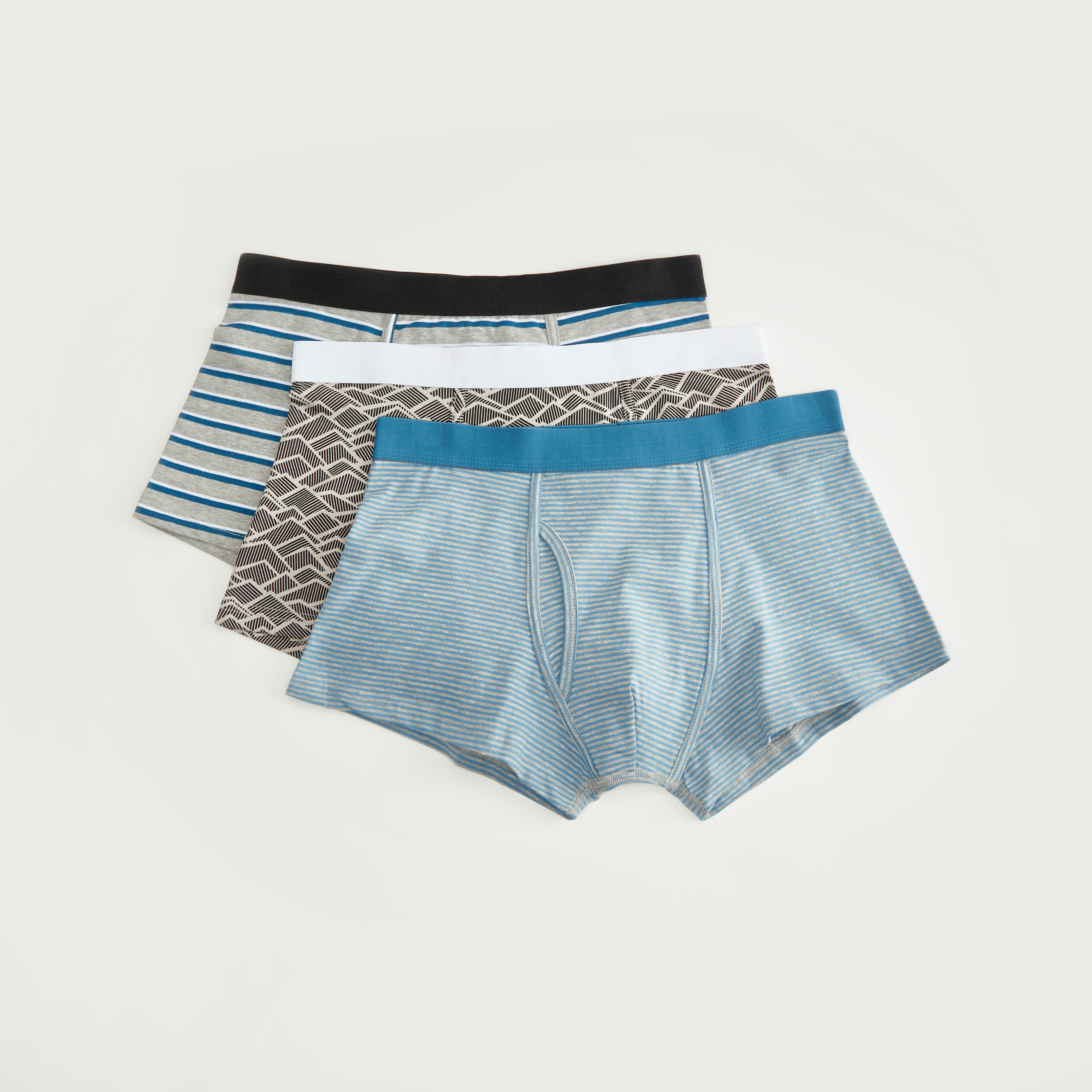 شورتات ترانك متنوّعة بخصر مطّاطي - طقم من 3 قطع-men-clothing-innerwear-underwear-image-1