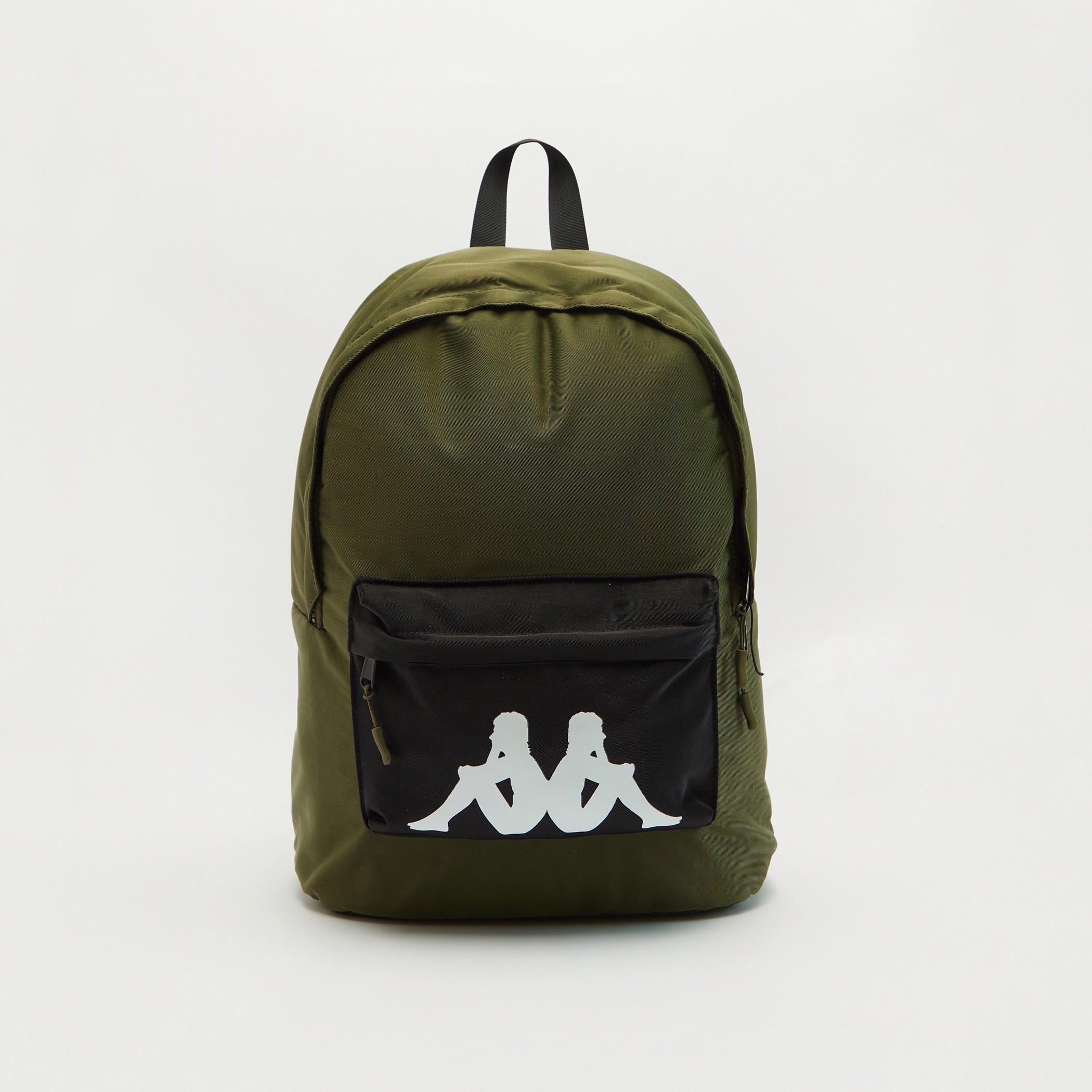 Kappa Logo Print Backpack with Front Pocket-men-bags-image-1