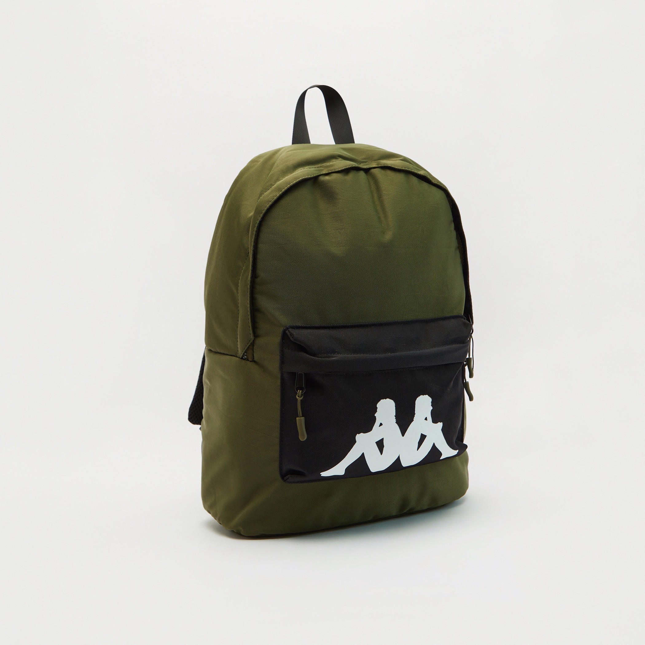 Kappa Logo Print Backpack with Front Pocket-men-bags-image-3