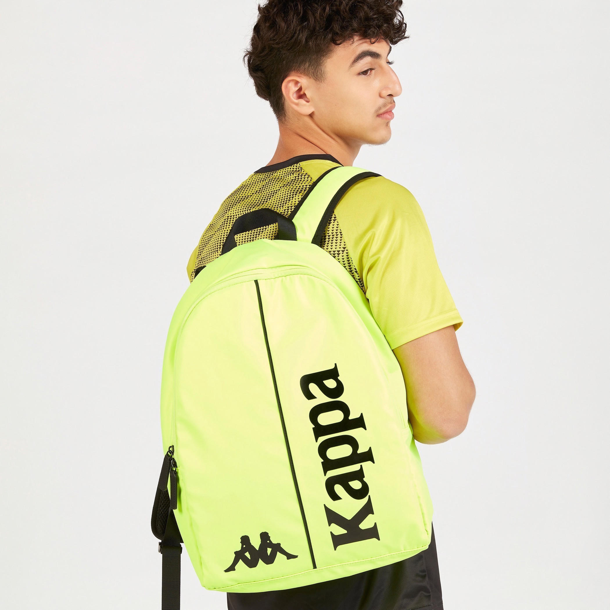 Kappa Logo Print Backpack with Adjustable Straps-men-bags-image-2