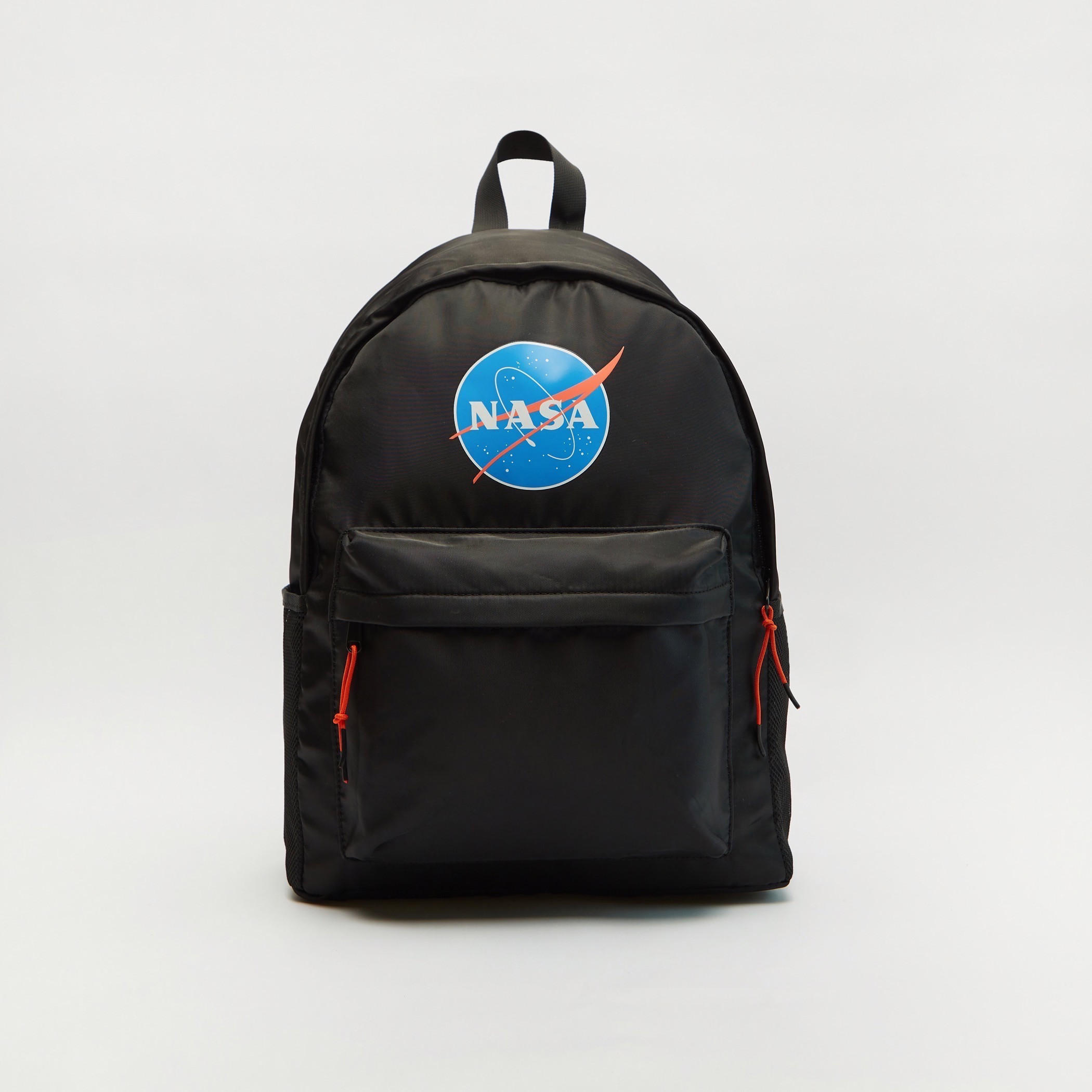 NASA Logo Print Backpack with Zip Closure-men-bags-image-1