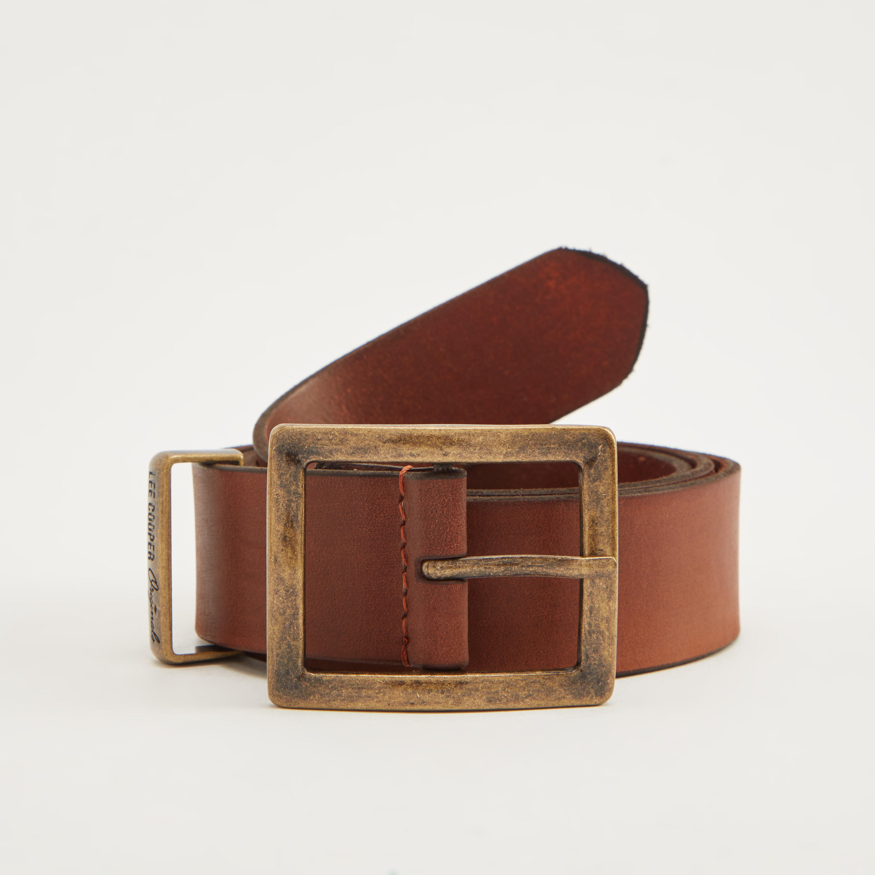 Lee Cooper Solid Leather Belt with Pin Buckle Closure-men-beltsandwallets-belts-image-1