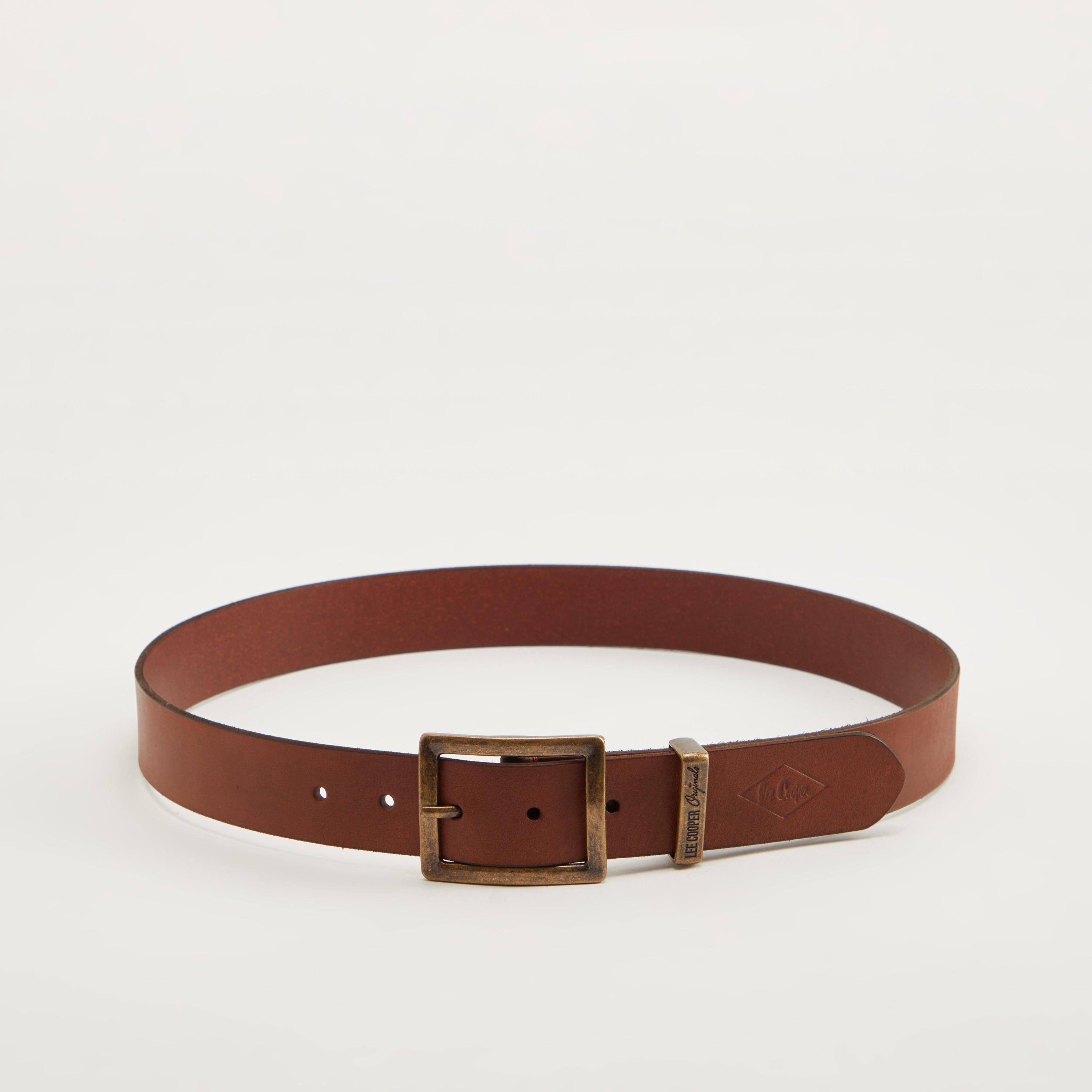 Lee Cooper Solid Leather Belt with Pin Buckle Closure-men-beltsandwallets-belts-image-4