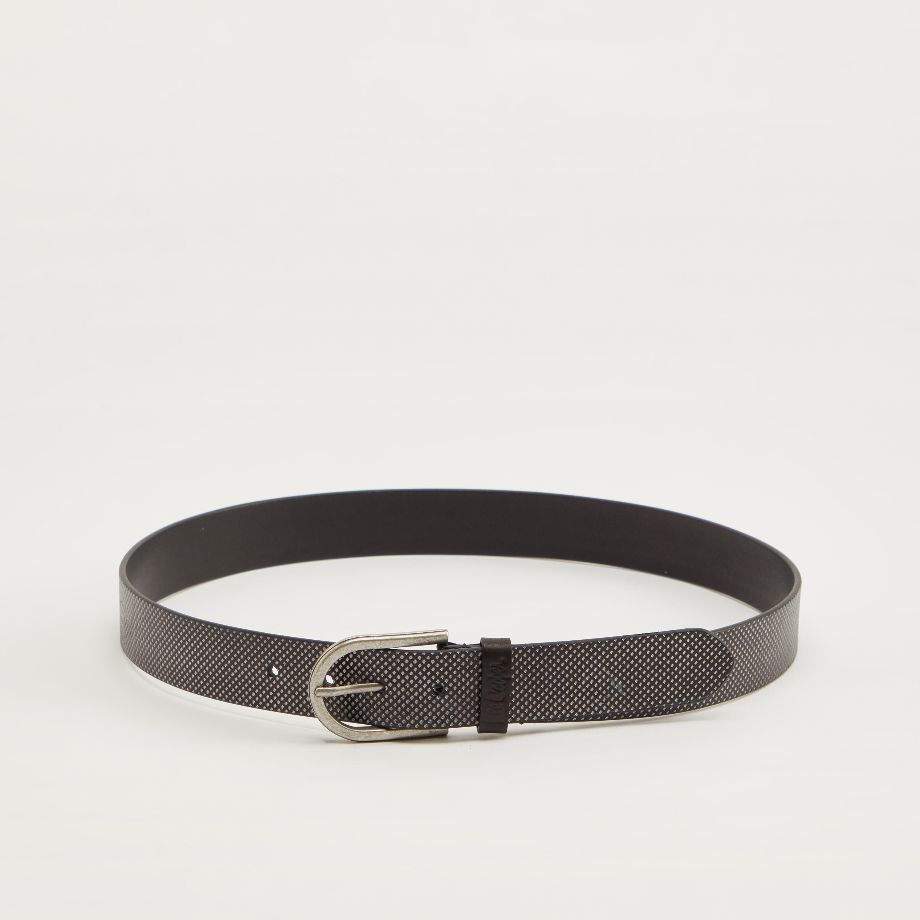 حزام جلد بارز الملمس بإبزيم إغلاق بدبوس من لي كوبر-men-beltsandwallets-belts-image-3
