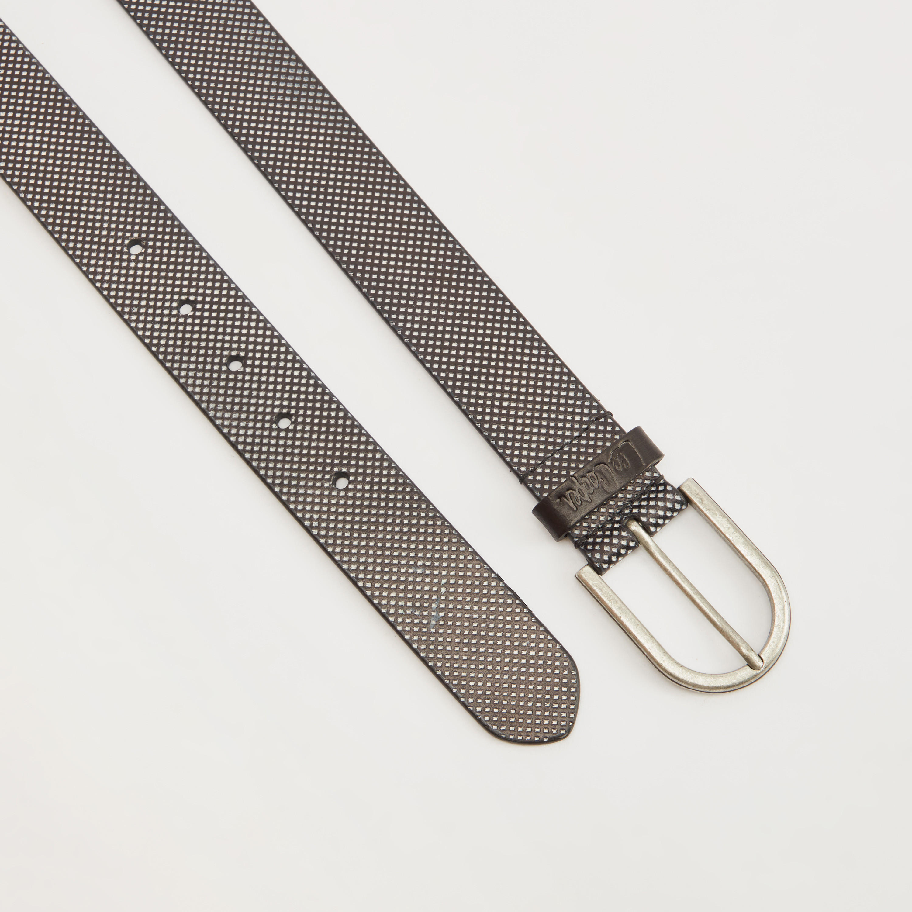 حزام جلد بارز الملمس بإبزيم إغلاق بدبوس من لي كوبر-men-beltsandwallets-belts-image-2