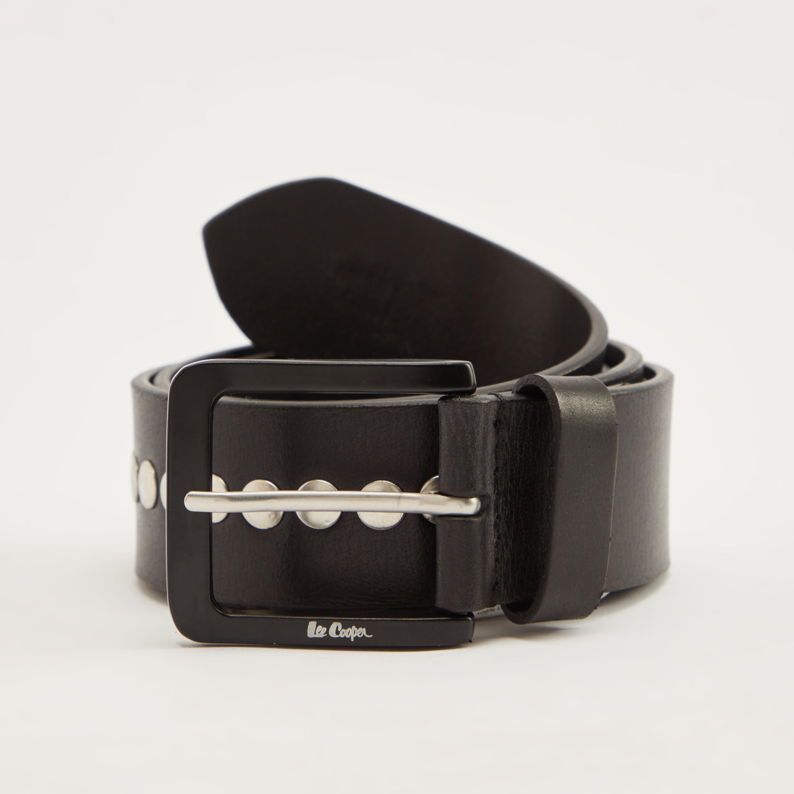 حزام بتفاصيل مرصّعة وإبزيم بدبوس من لي كوبر-men-beltsandwallets-belts-image-1