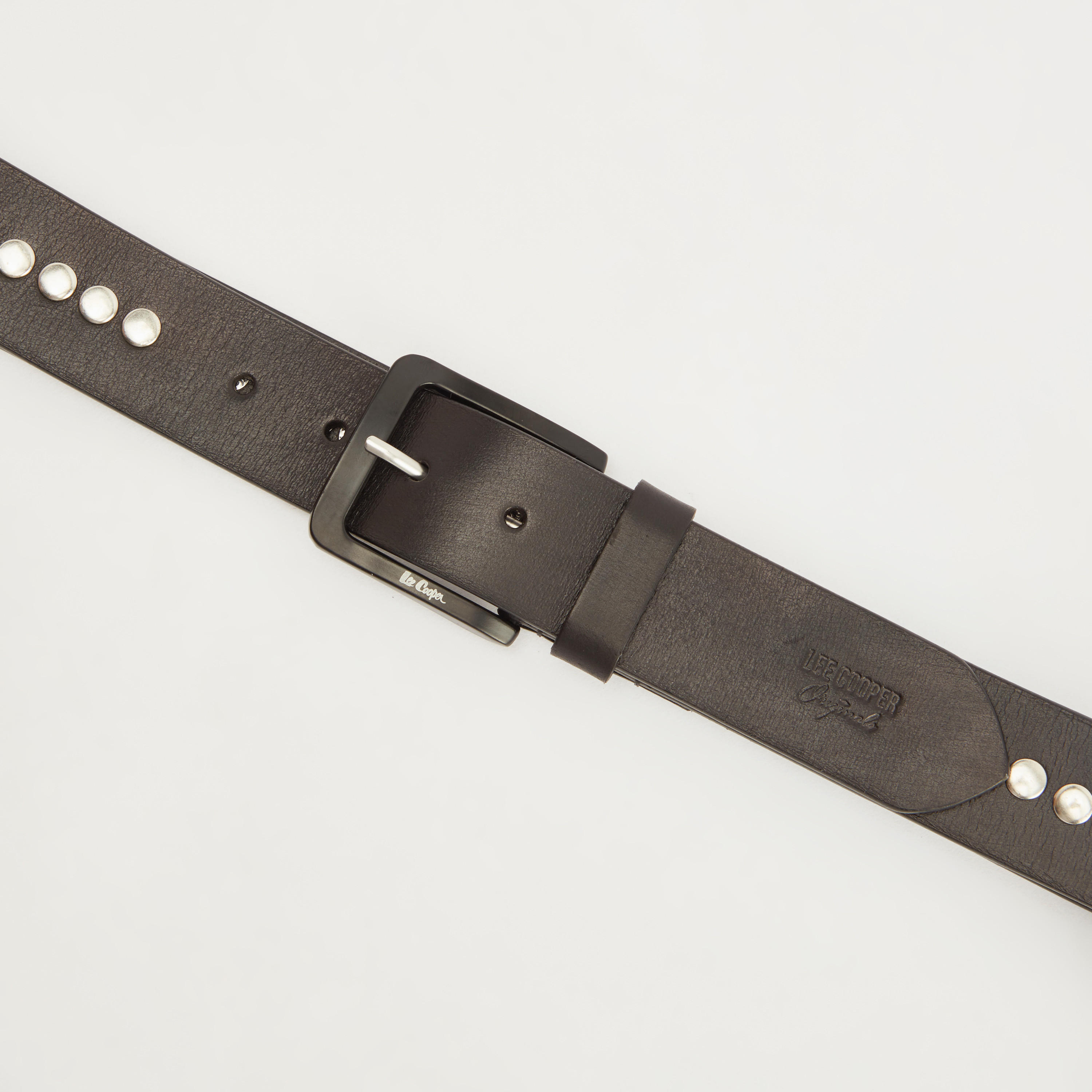 حزام بتفاصيل مرصّعة وإبزيم بدبوس من لي كوبر-men-beltsandwallets-belts-image-4