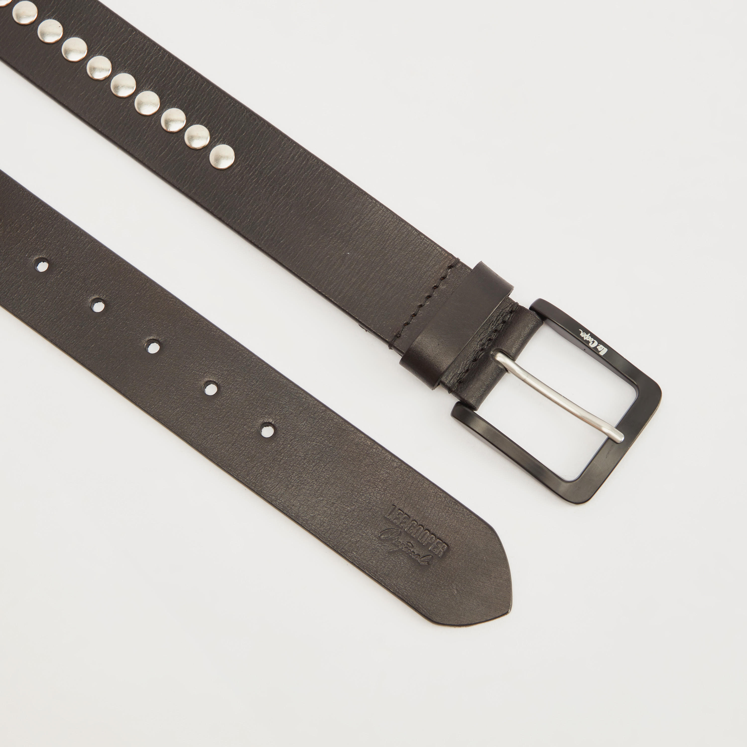 Lee Cooper Metal Stud Belt with Pin Buckle Closure-men-beltsandwallets-belts-image-5