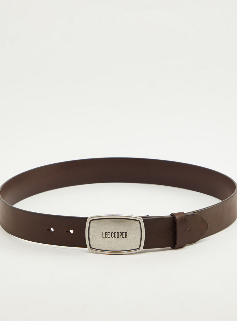 Lee Cooper Leather Belt with Snap Closure-men-beltsandwallets-belts-image-3