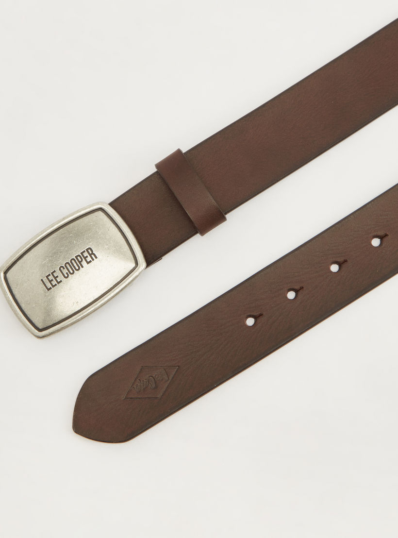 Lee Cooper Leather Belt with Snap Closure-men-beltsandwallets-belts-image-5