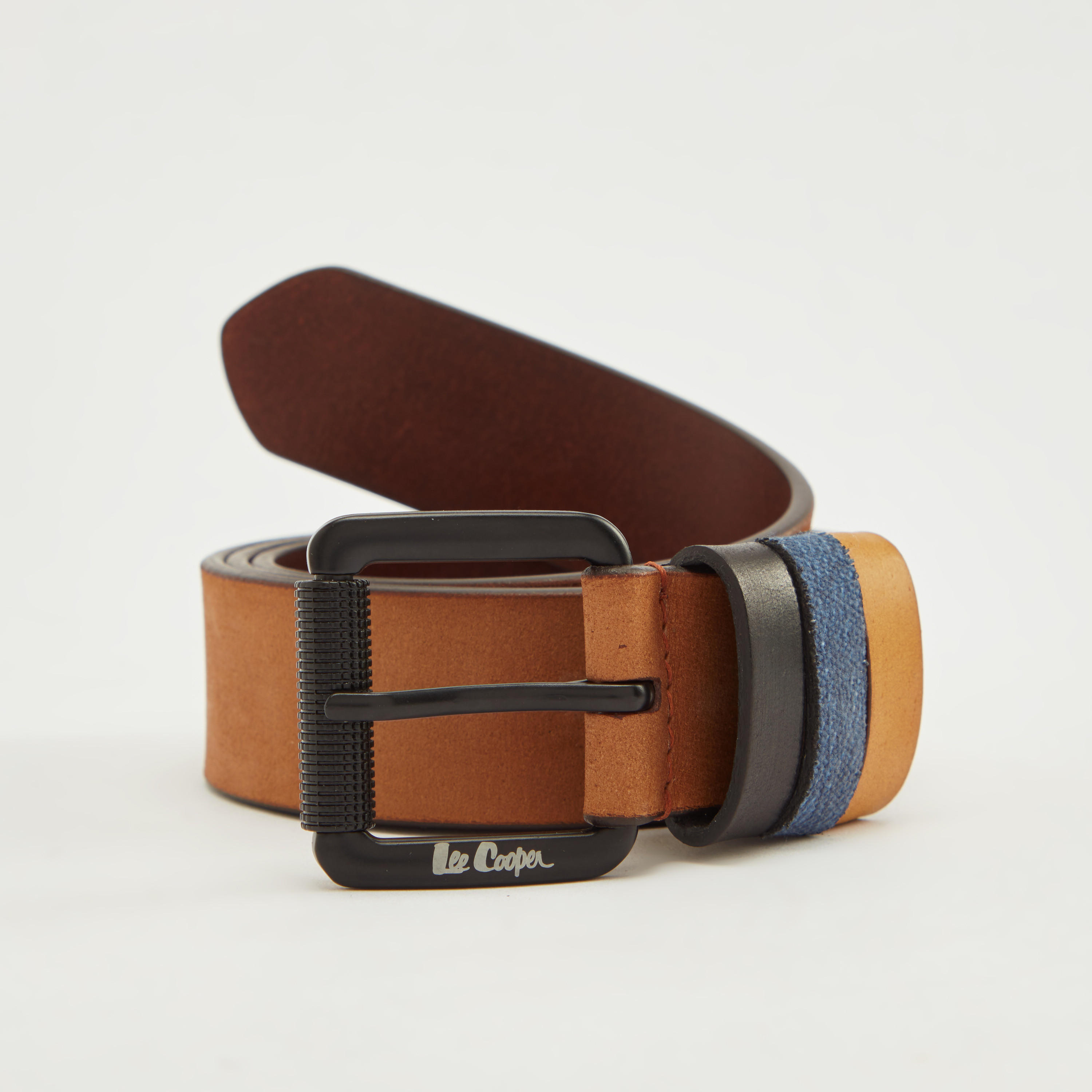 Lee Cooper Leather Belt with Pin Buckle Closure-men-beltsandwallets-belts-image-1