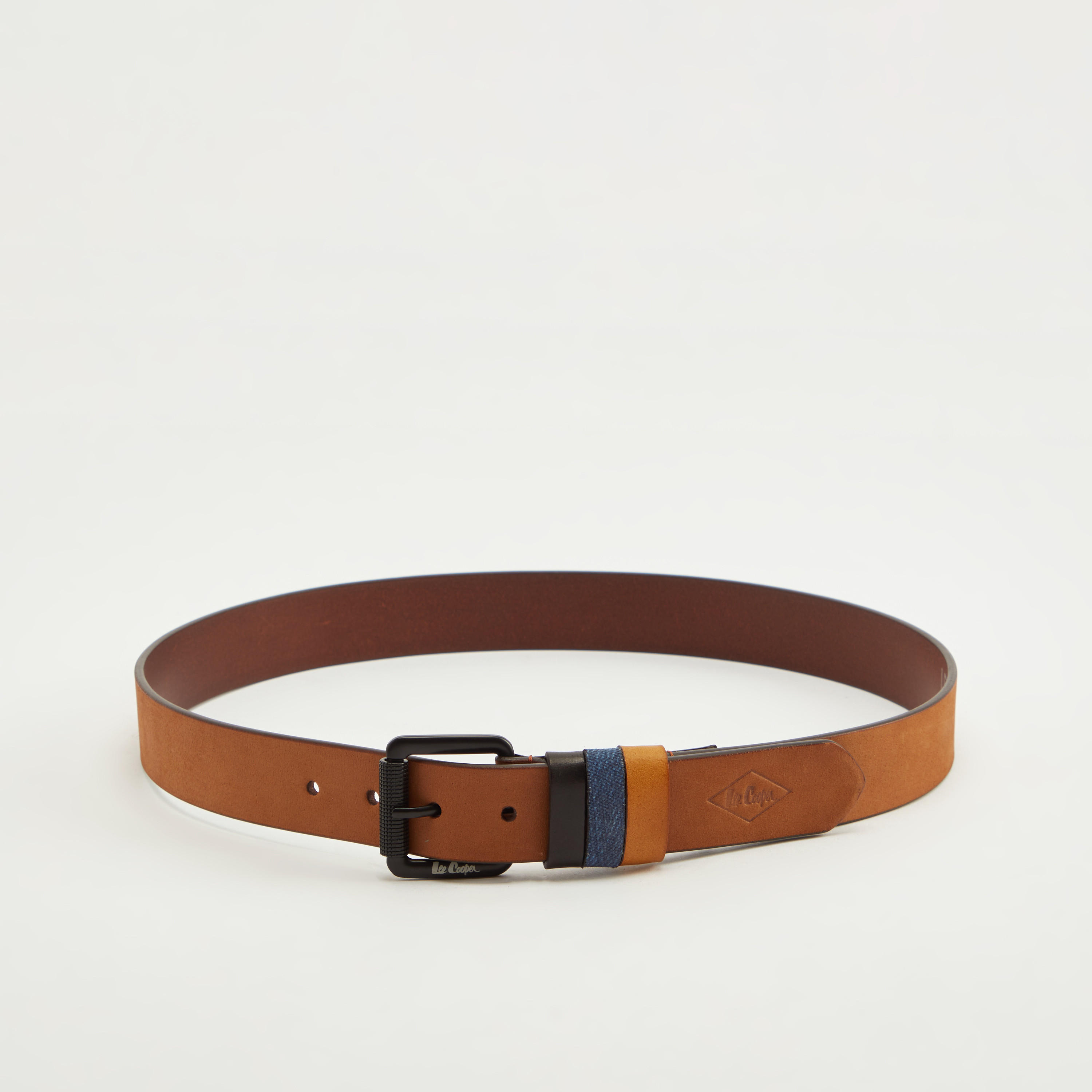 Lee Cooper Leather Belt with Pin Buckle Closure-men-beltsandwallets-belts-image-3