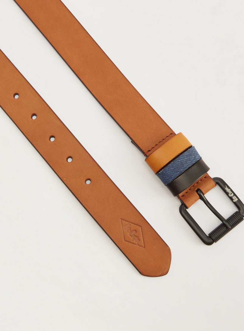 Lee Cooper Leather Belt with Pin Buckle Closure-men-beltsandwallets-belts-image-5