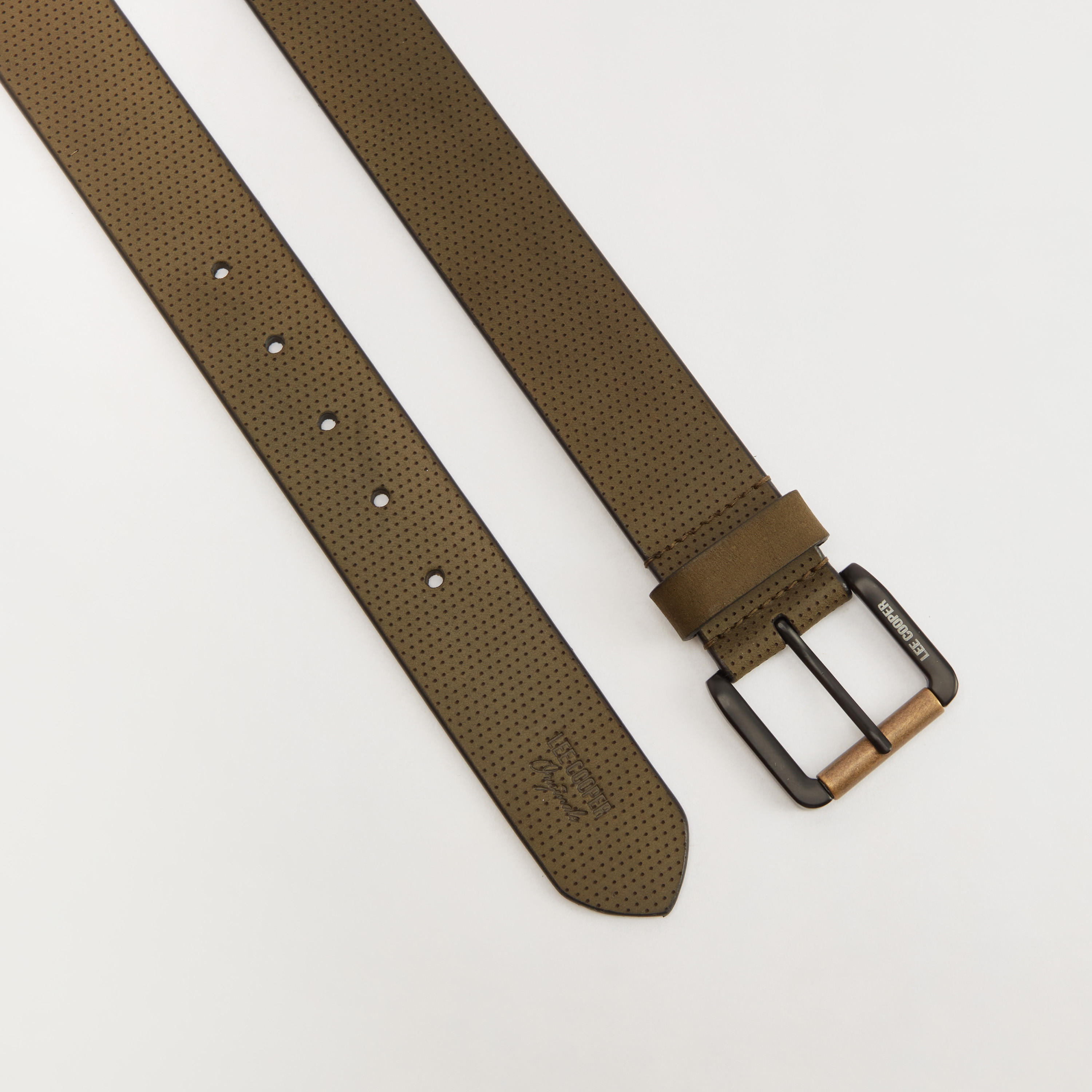 حزام جلد بارز الملمس بإبزيم إغلاق بدبوس من لي كوبر-men-beltsandwallets-belts-image-5