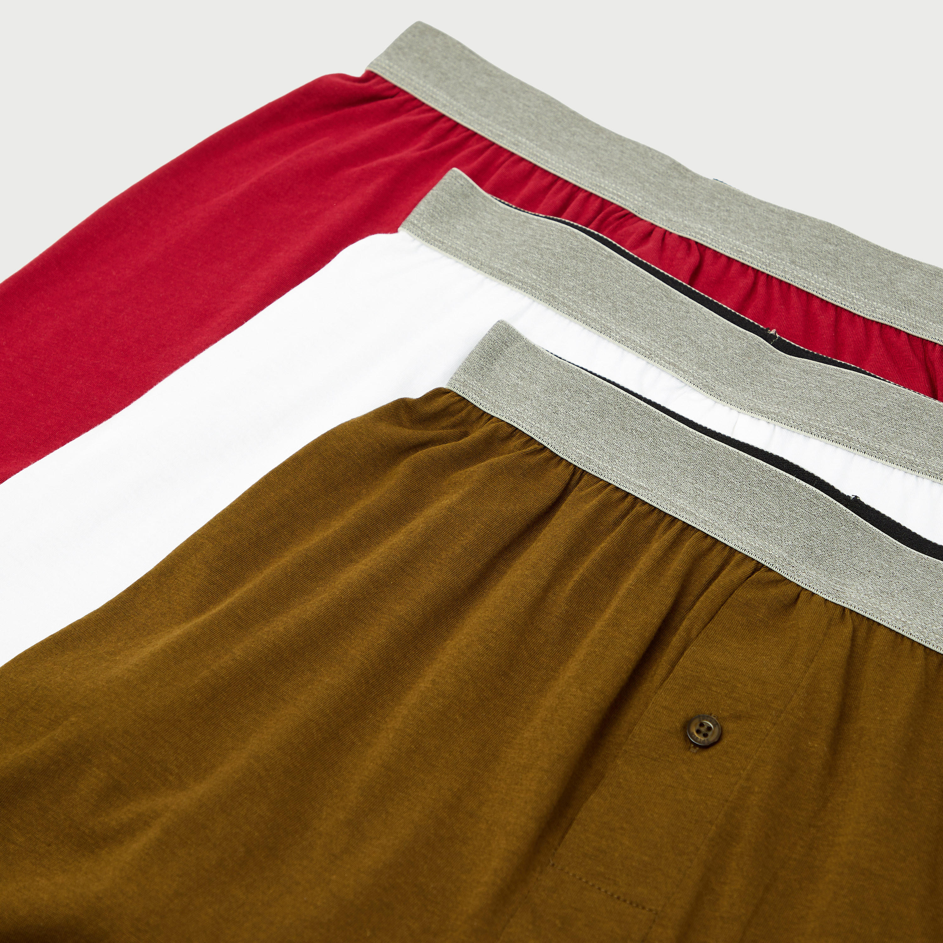 سروال بوكسر سادة بخصر مطّاطي - طقم من 3-men-clothing-innerwear-underwear-image-2