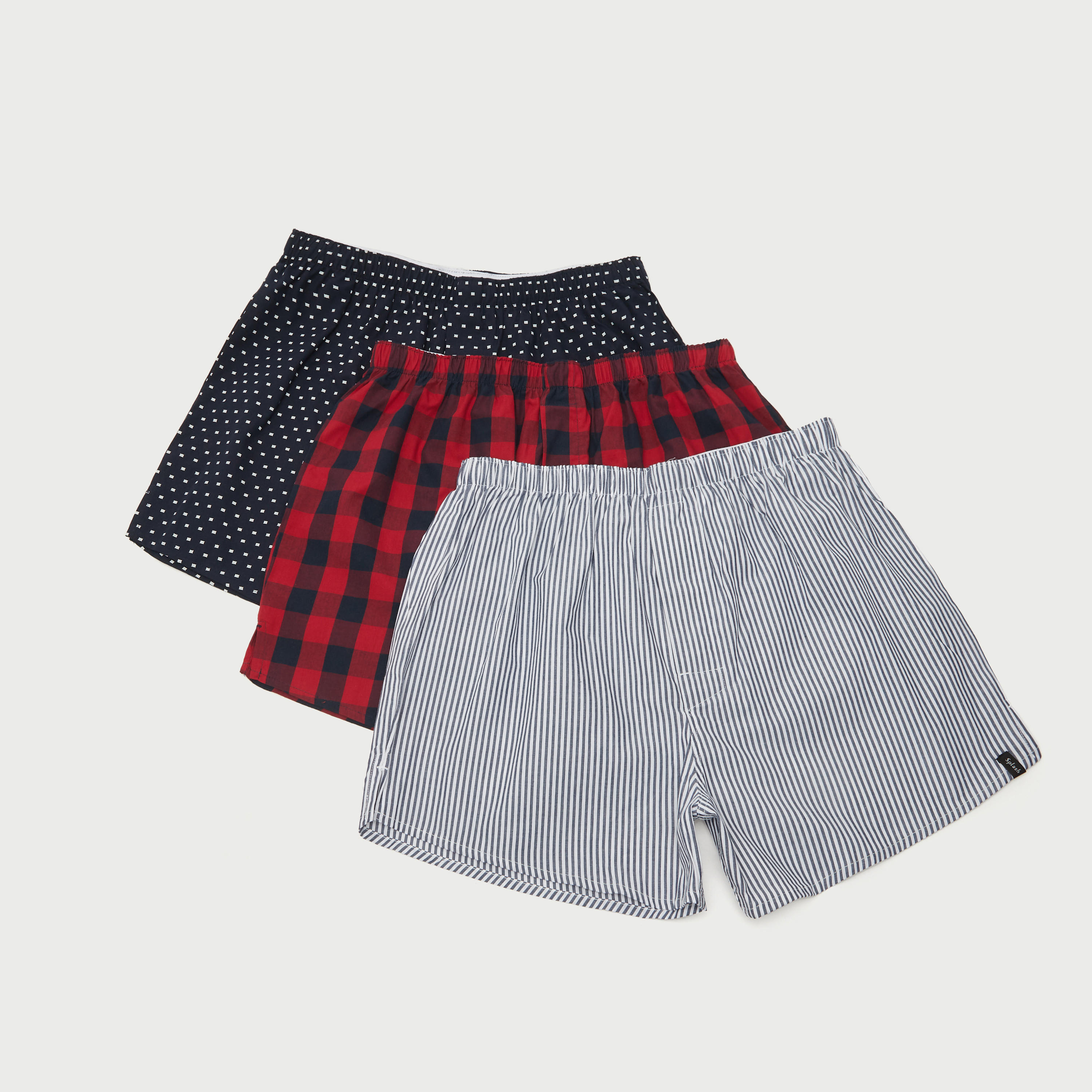 سراويل بوكسر بخصر مطّاطي وطبعات- طقم من 3 قطع-men-clothing-innerwear-underwear-image-1