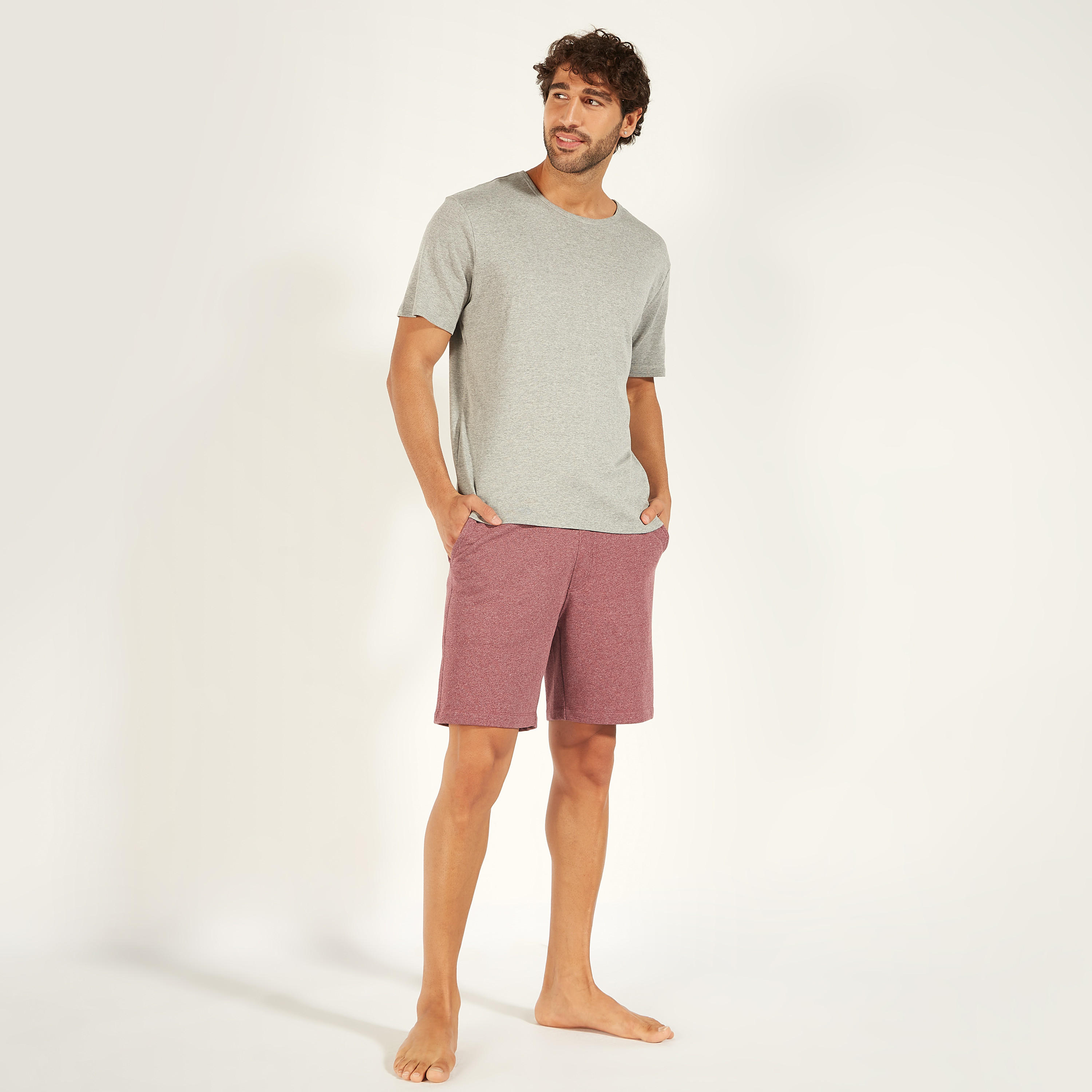 تيشيرت سادة بياقة مستديرة وأكمام قصيرة - طقم 3 قطع-men-clothing-tshirtsandpolos-vests-image-4