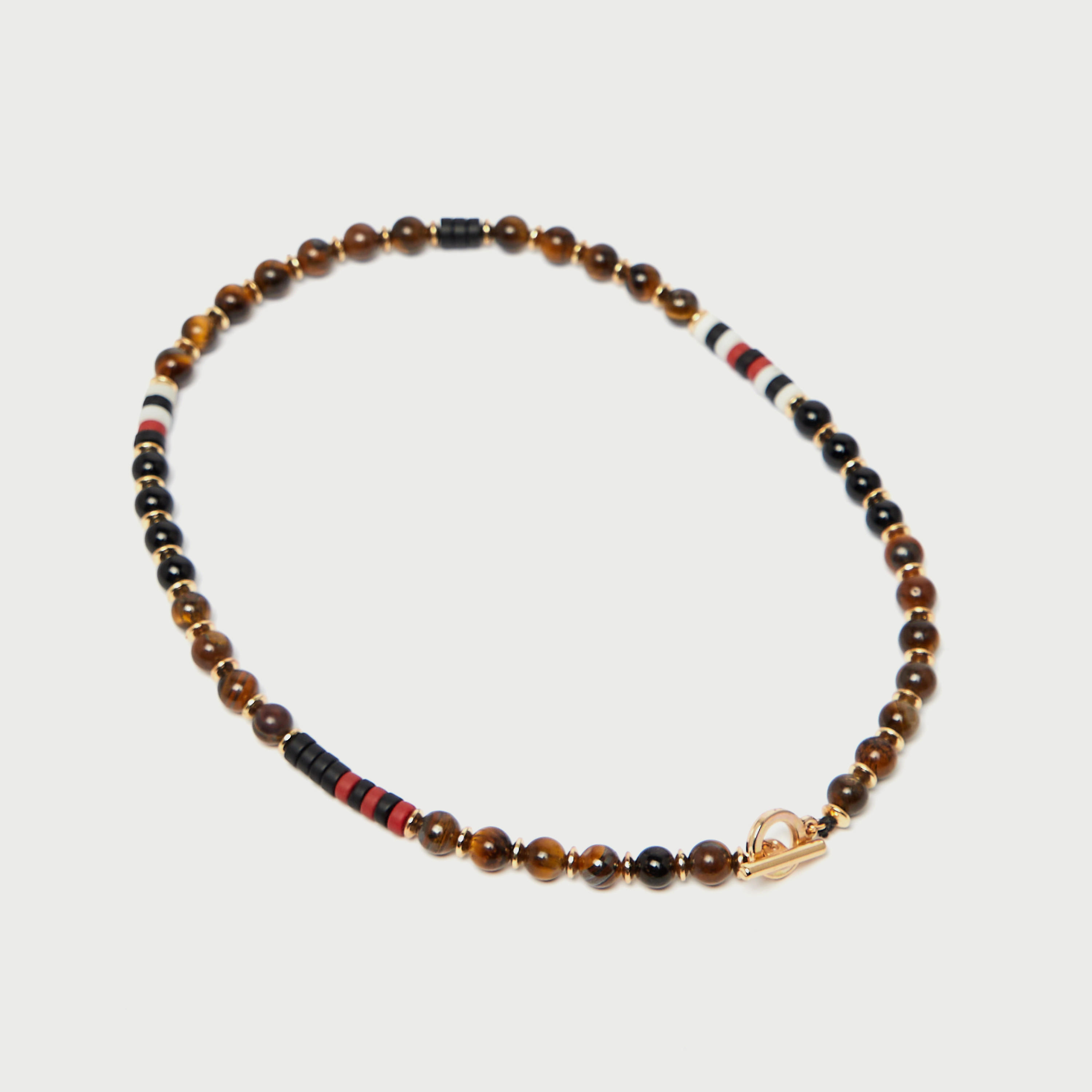 Beaded Necklace with Toggle Clasp Closure-men-watchesandjewellery-necklacesandpendants-image-4