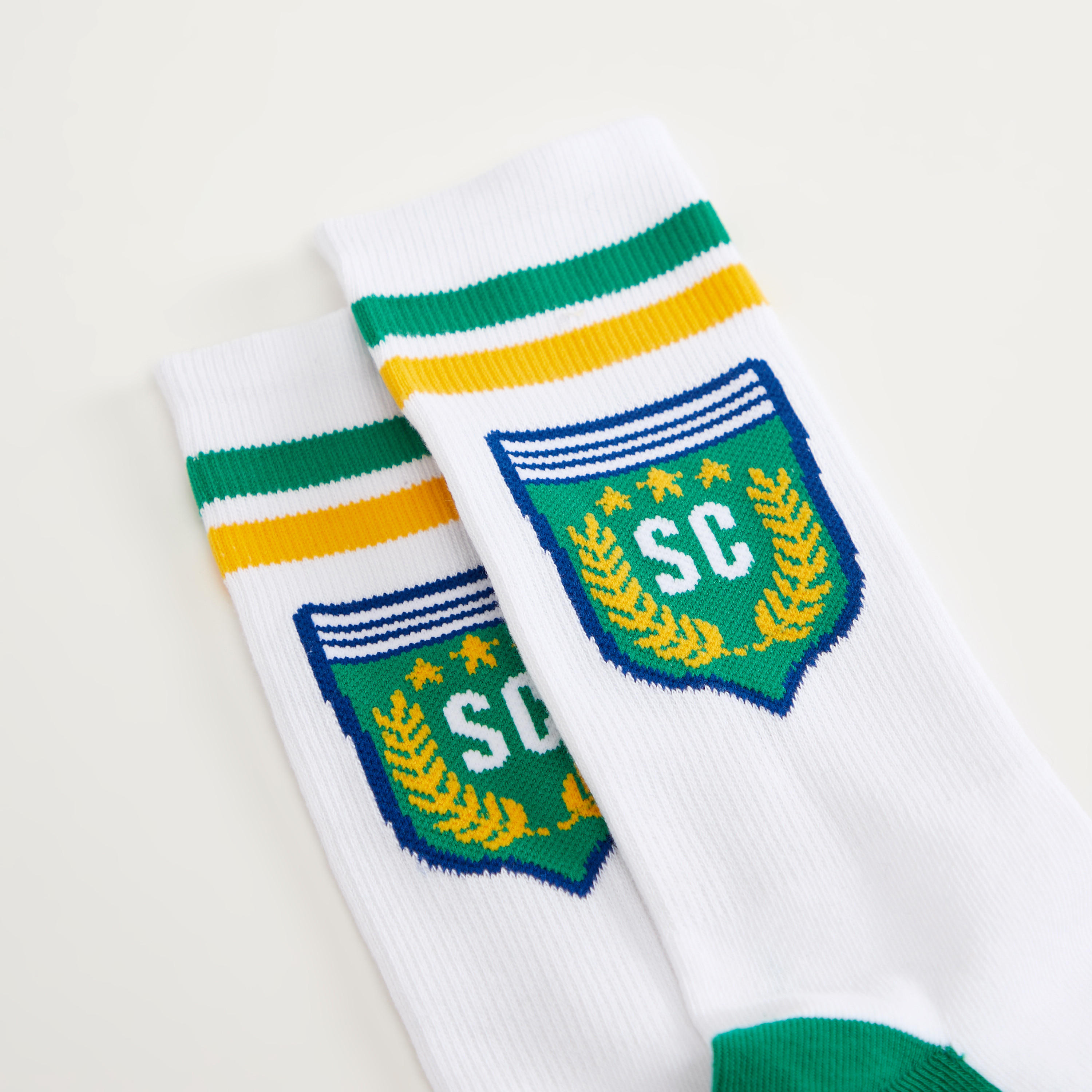 Brazil Football Crew Length Socks -men-socks-image-3