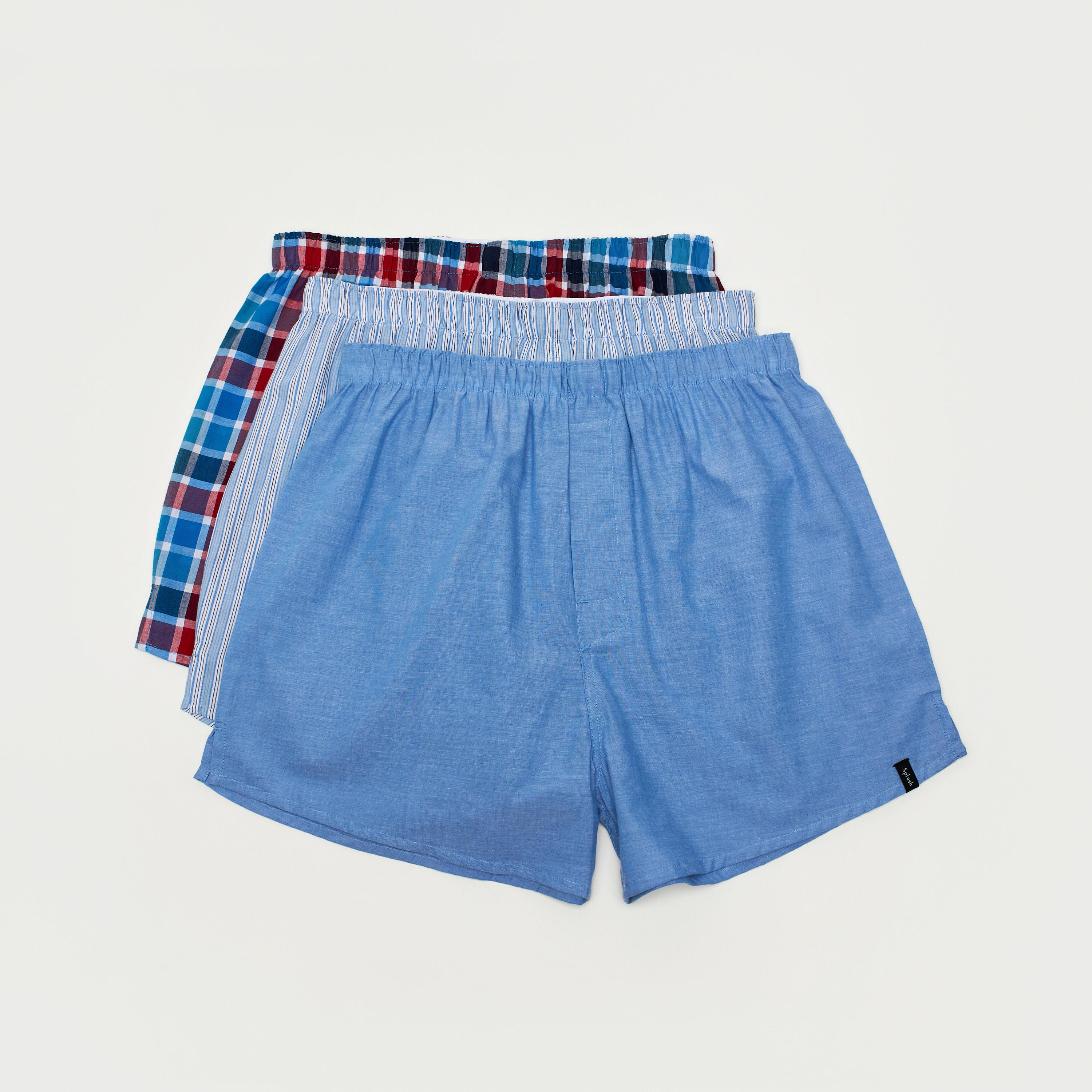 شورت بوكسر بخصر مطّاطي - طقم 3 قطع متنوعة-men-clothing-innerwear-underwear-image-1