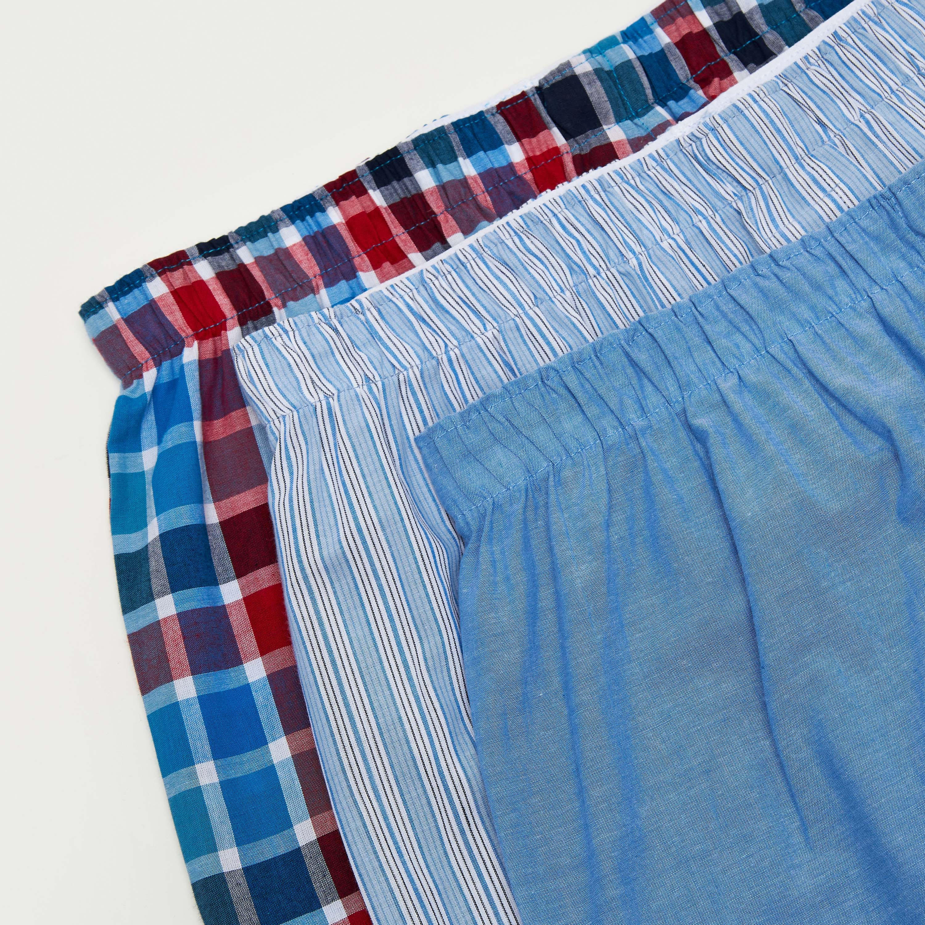 شورت بوكسر بخصر مطّاطي - طقم 3 قطع متنوعة-men-clothing-innerwear-underwear-image-2