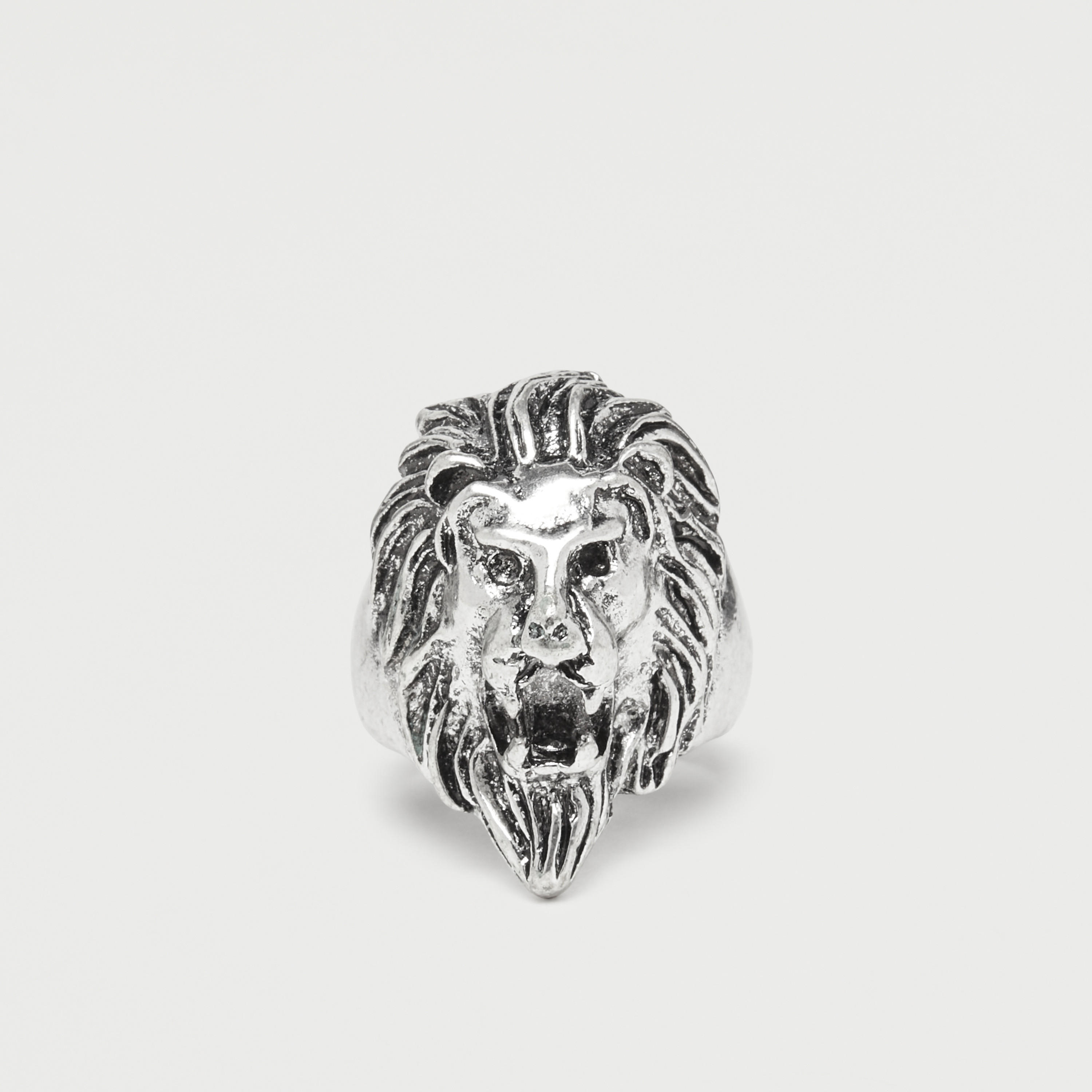 خاتم ميتاليك محفور بوجه أسد-men-watchesandjewellery-rings-image-5