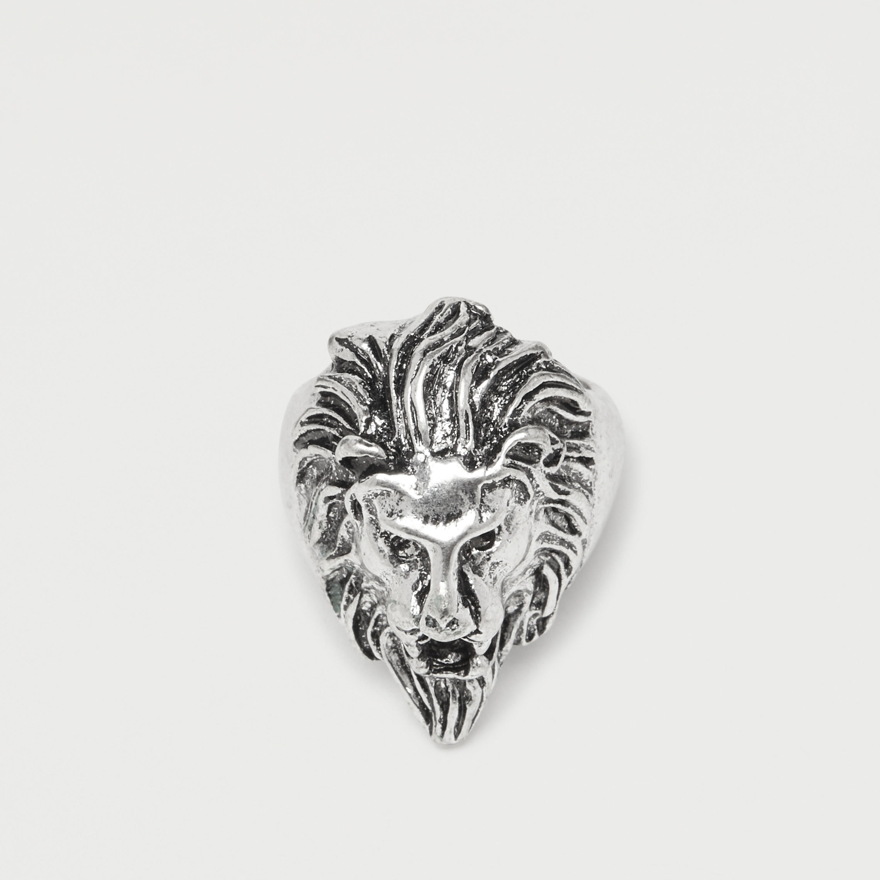 Lion Face Engraved Metallic Ring-men-watchesandjewellery-rings-image-3