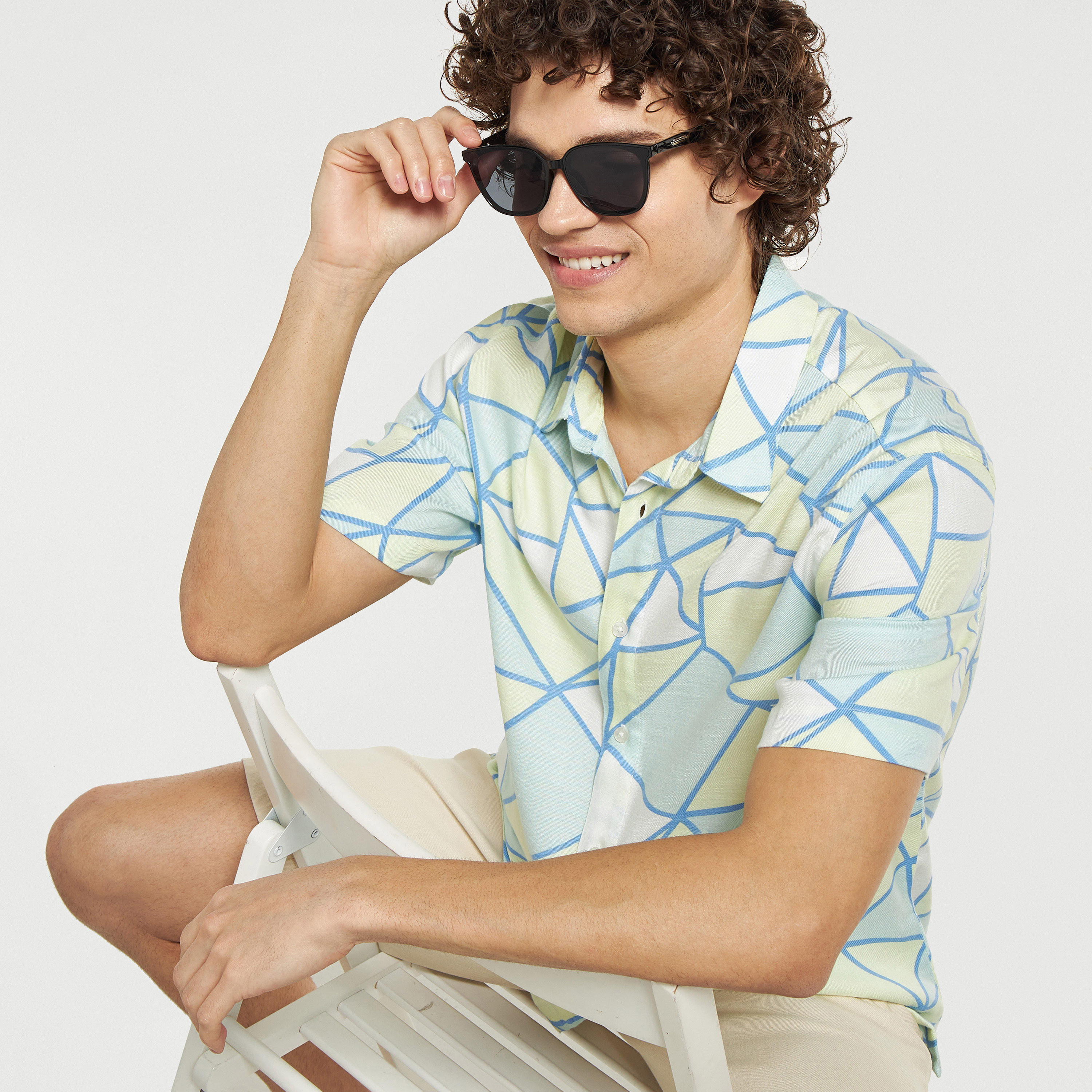 نظّارة شمسيّة بإطار كامل وعدسات ملوّنة ووسادات أنف-men-sunglasses-image-2