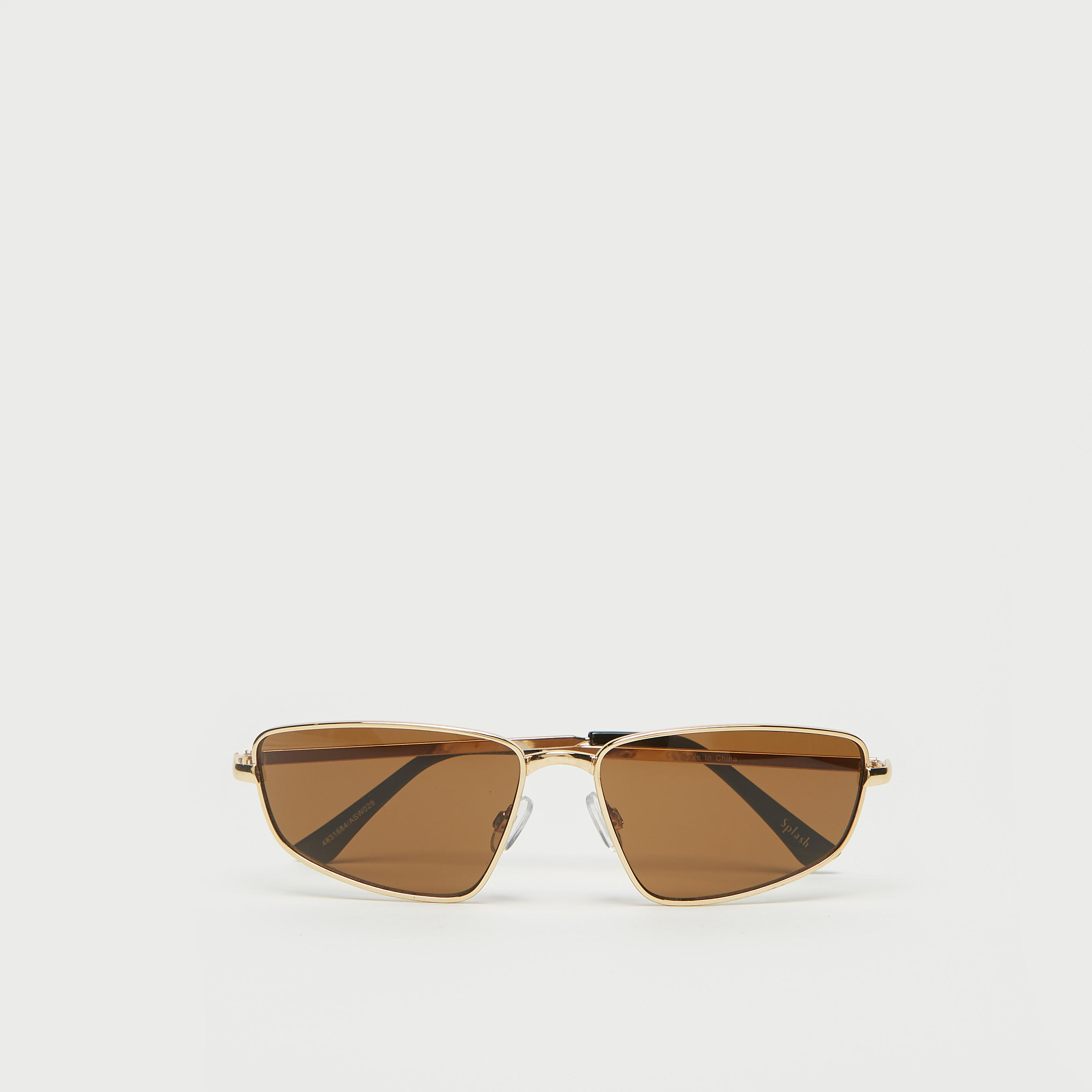 نظّارة شمسيّة بإطار كامل وعدسات ملوّنة ووسادات أنف-men-sunglasses-image-1