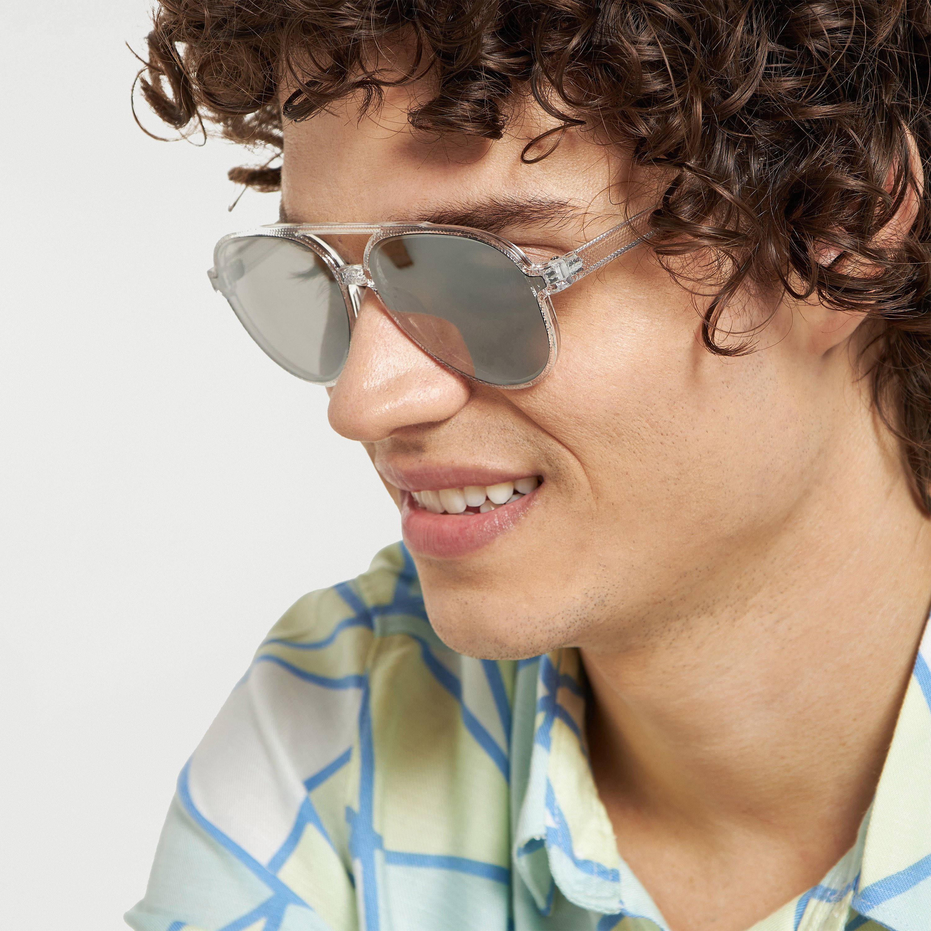 نظّارة شمسيّة بإطار كامل وعدسات ملوّنة ووسادات أنف-men-sunglasses-image-2