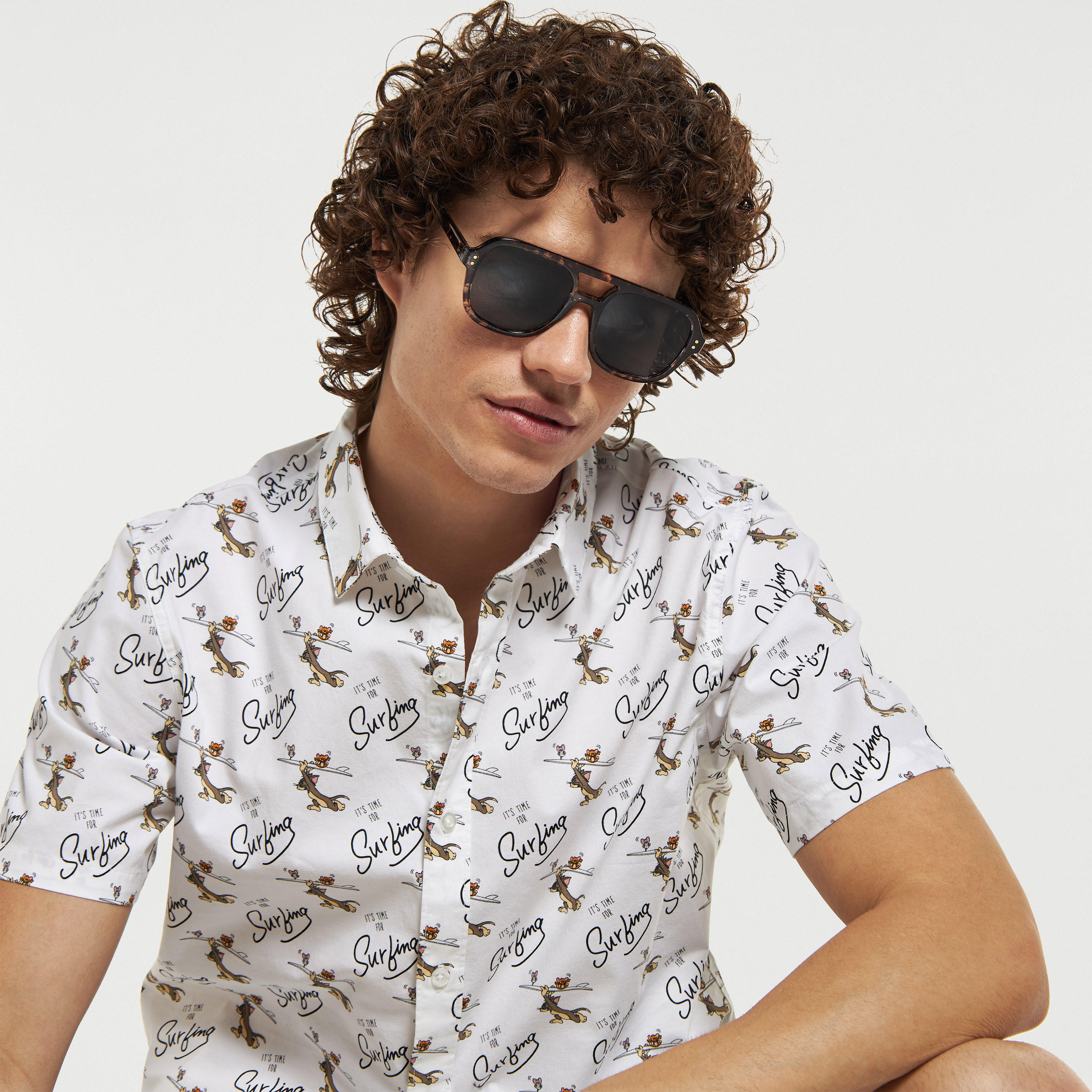 نظّارة شمسيّة بإطار كامل وعدسات ملوّنة ووسادات أنف-men-sunglasses-image-2